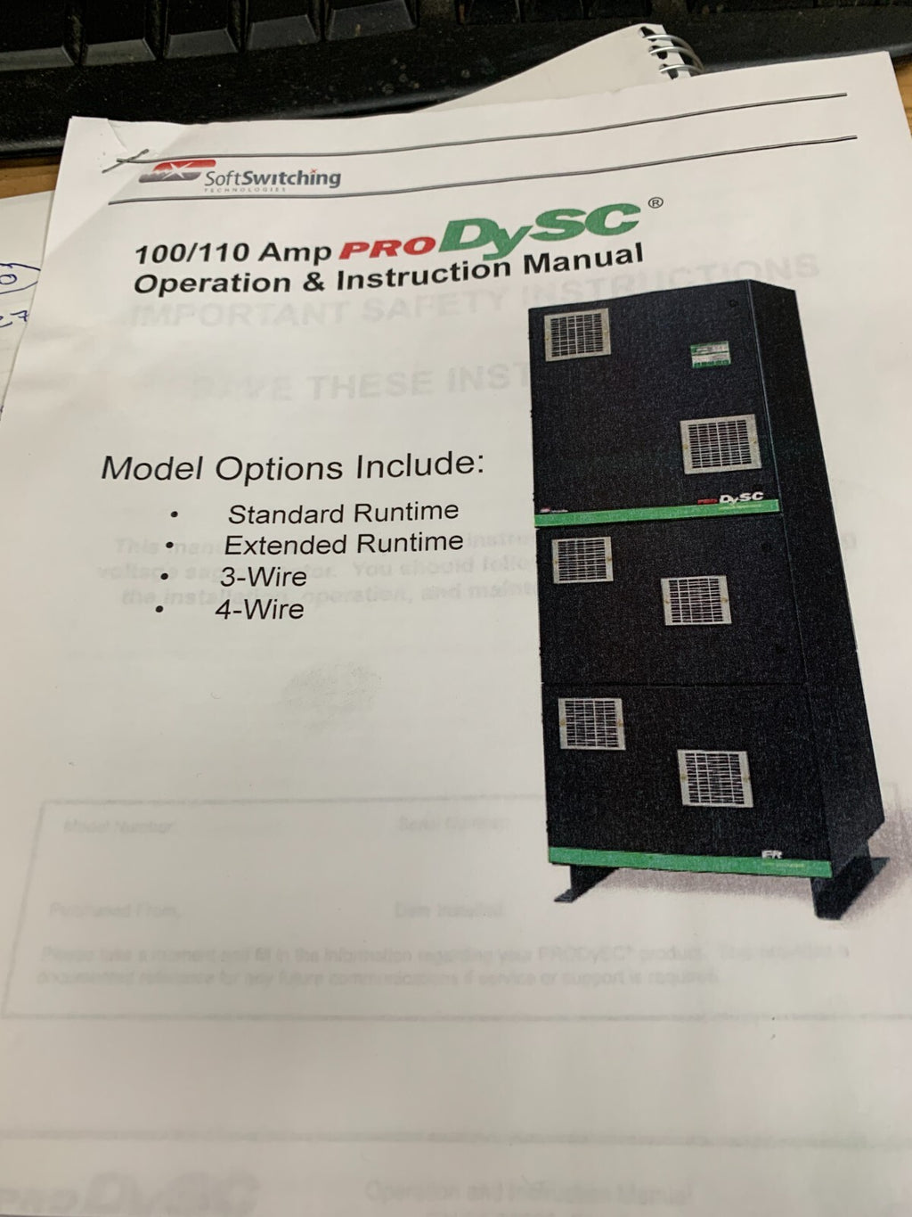 SoftSwitching 100/110 Amp ProDySC Dynamic Sag Corrector w/ manual