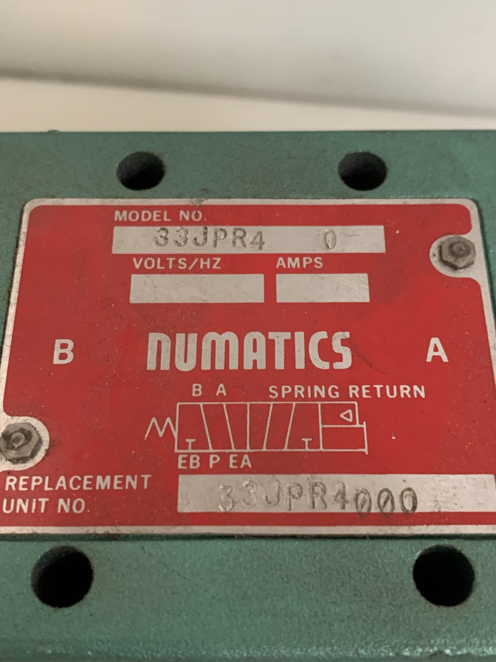 NUMATICS SOLENOID VALVE 33JPR4