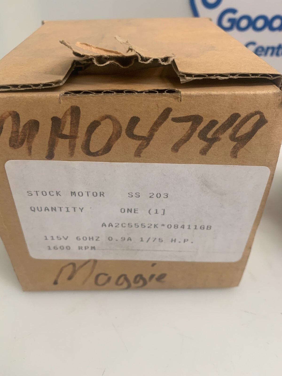 A.O. Smith AA2C5552K SS203 HVAC Motor 1/75HP 115V 1600RPM