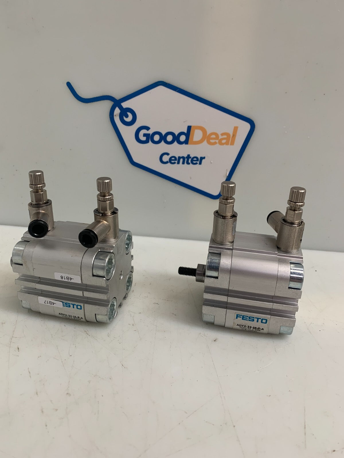 FESTO ADVU-32-15-P-A  Pneumatic Cylinder  156532 w/Adjustable Fitting (Lot of 2)