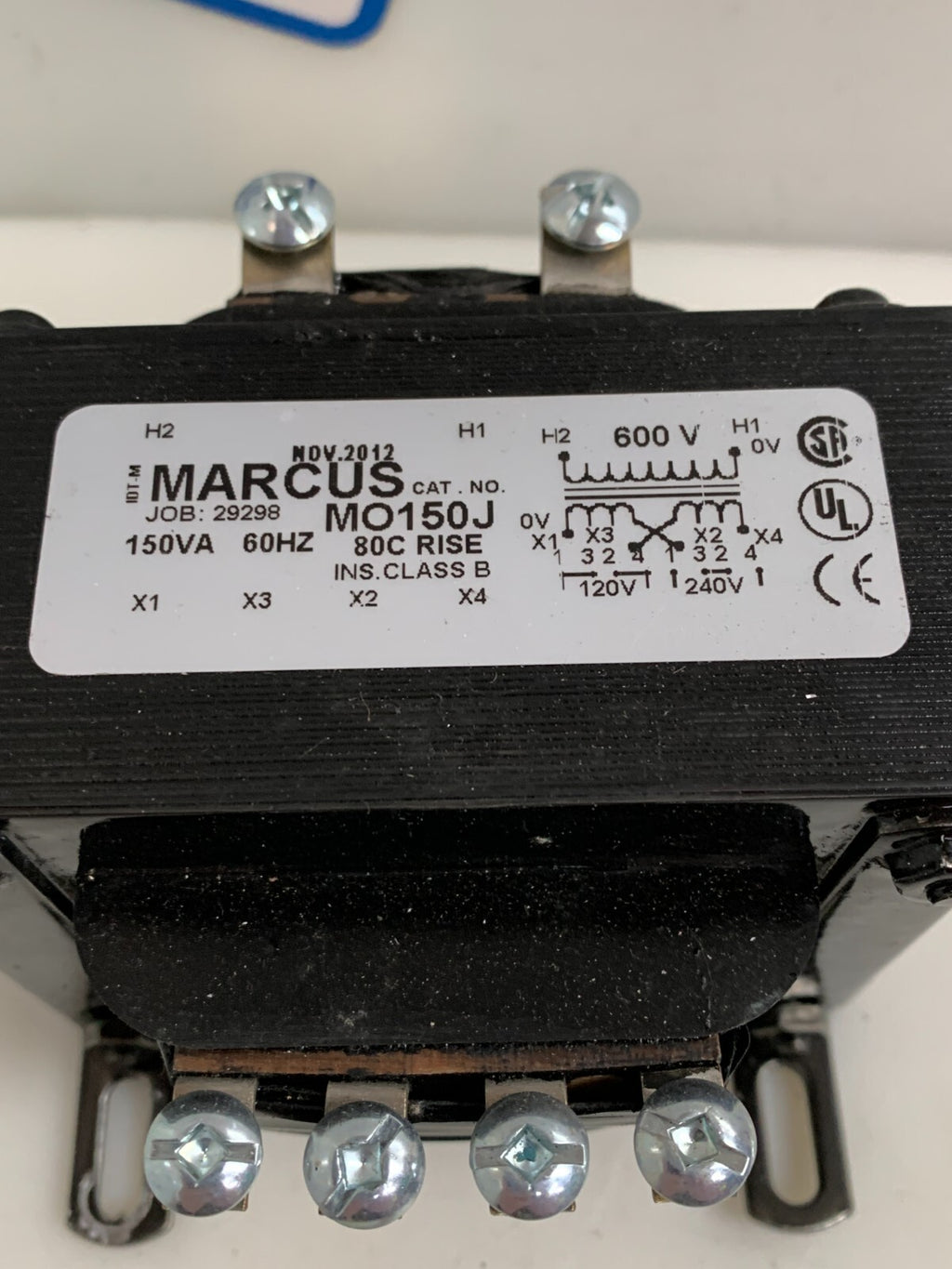 MARCUS TRANSFORMER 150 VA 600V M0150J  2 AVAILABLE1