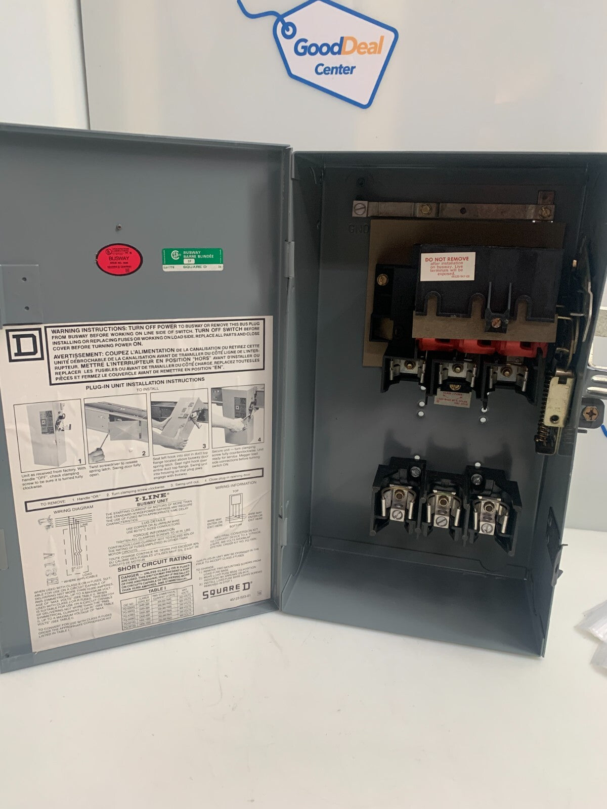 Square D PQ3606G 60 amp 600V Vertical Busway Switch