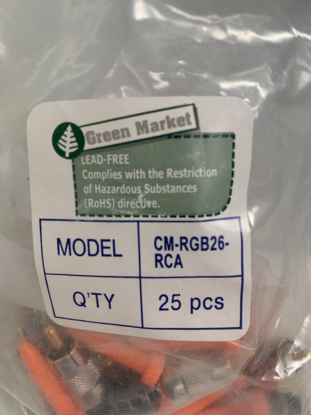 LIBERTY CM-RGB 26-RCA CONNECTOR 26 AWG NICKEL 25 PER BAG2