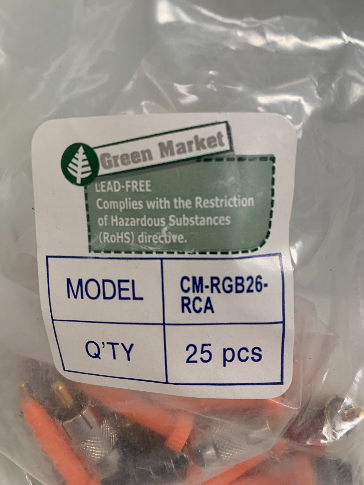 LIBERTY CM-RGB 26-RCA CONNECTOR 26 AWG NICKEL 25 PER BAG2