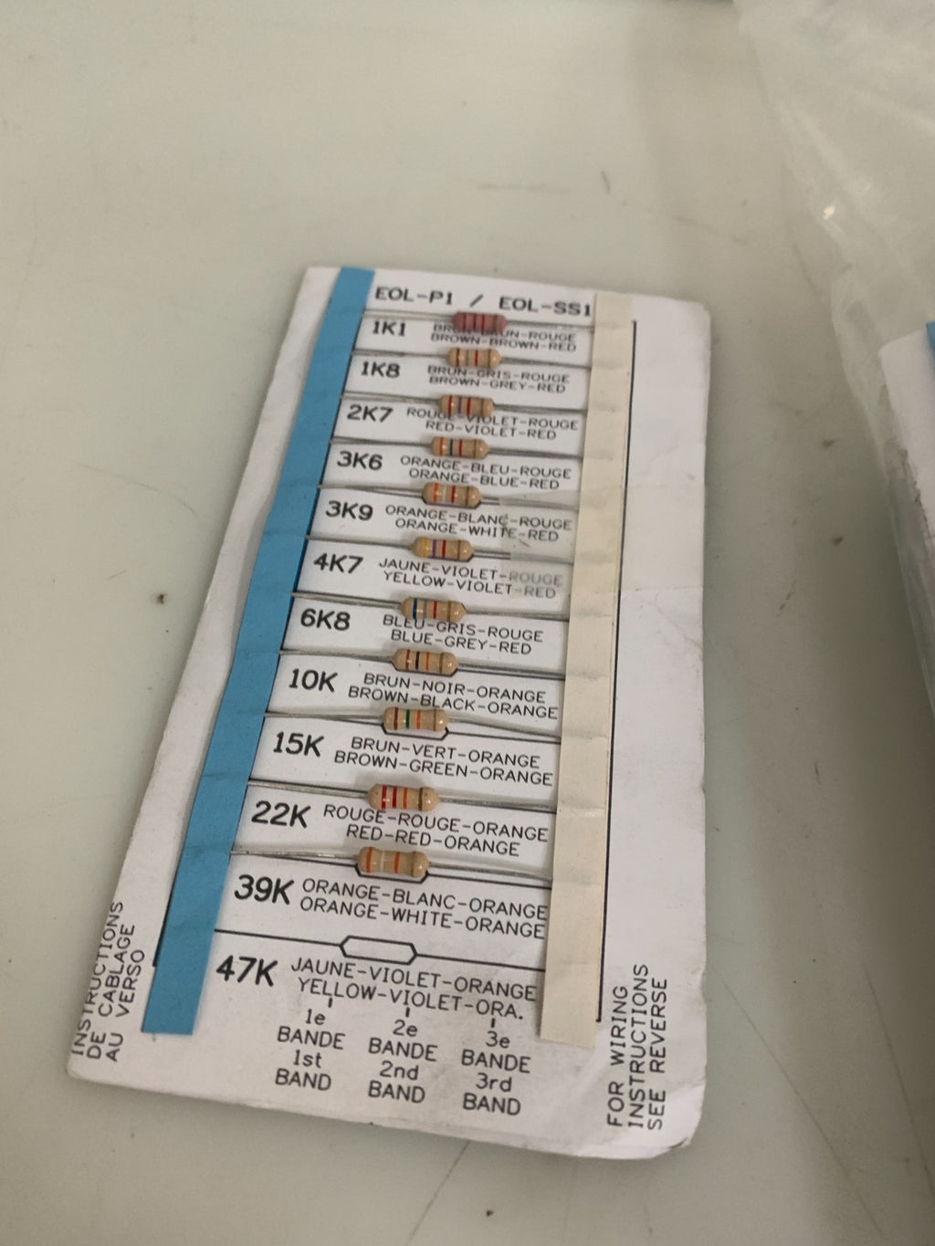 LOT OF 25 CARD EDWARDS RESISTOR CARD EOL-P1/EOL-SSI