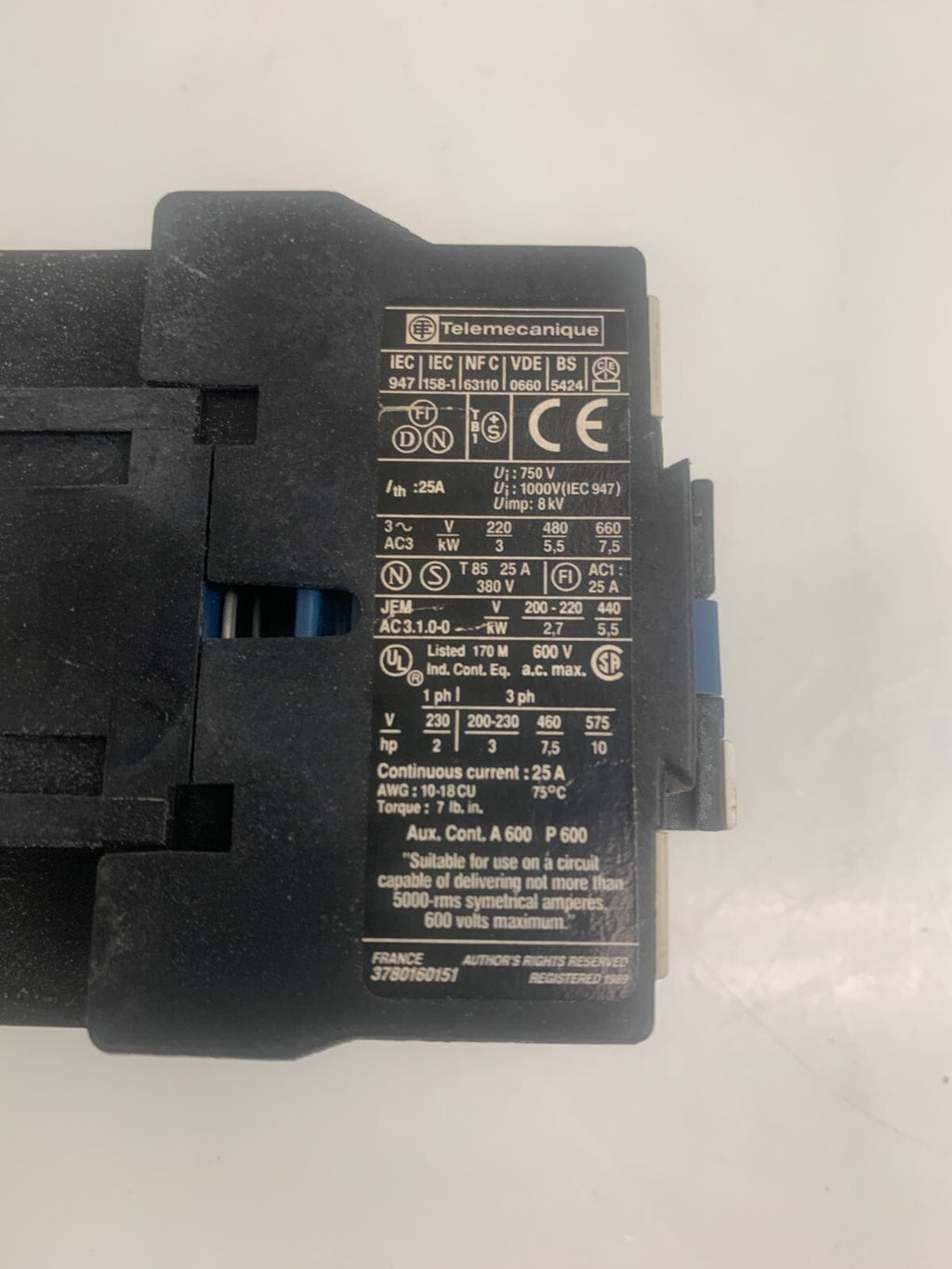 SCHNEIDER ELECTRIC /Telemecanique LC1 D12 10/LC1D1210 Circuit Breaker (Lot of 2)2