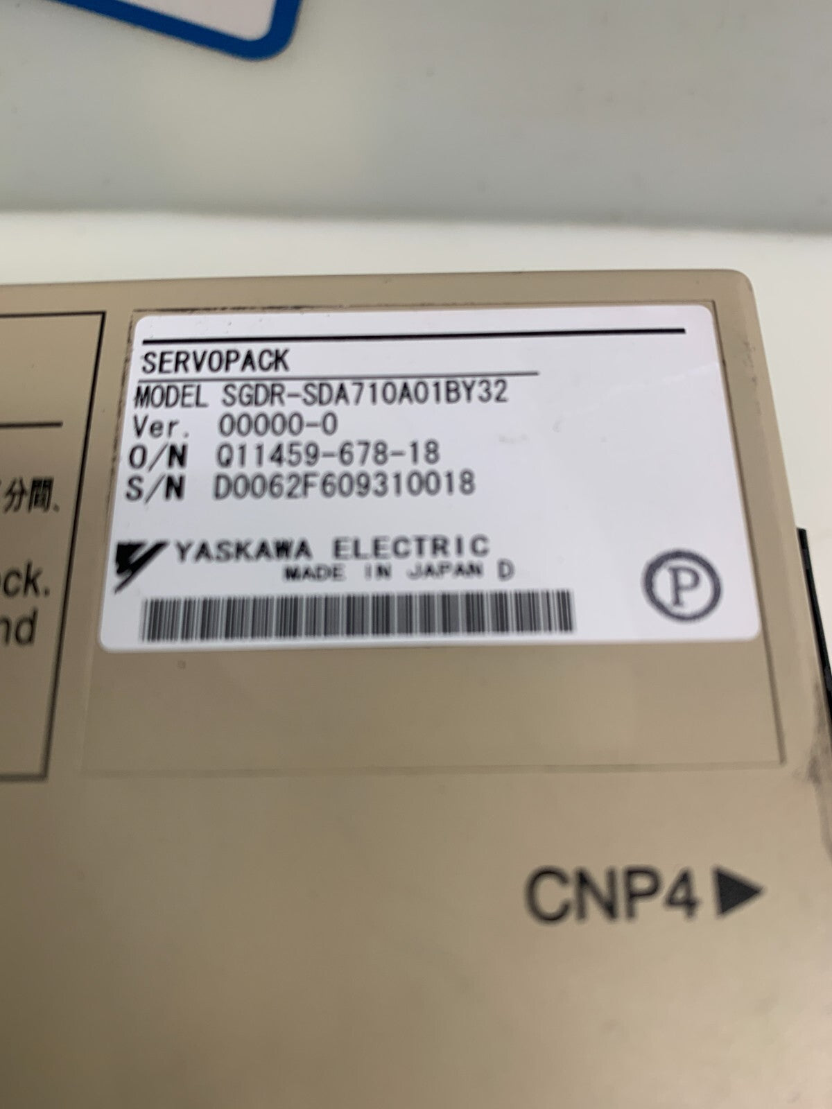 YASKAWA SGDR-SDA710A01BY32 Servo Pack