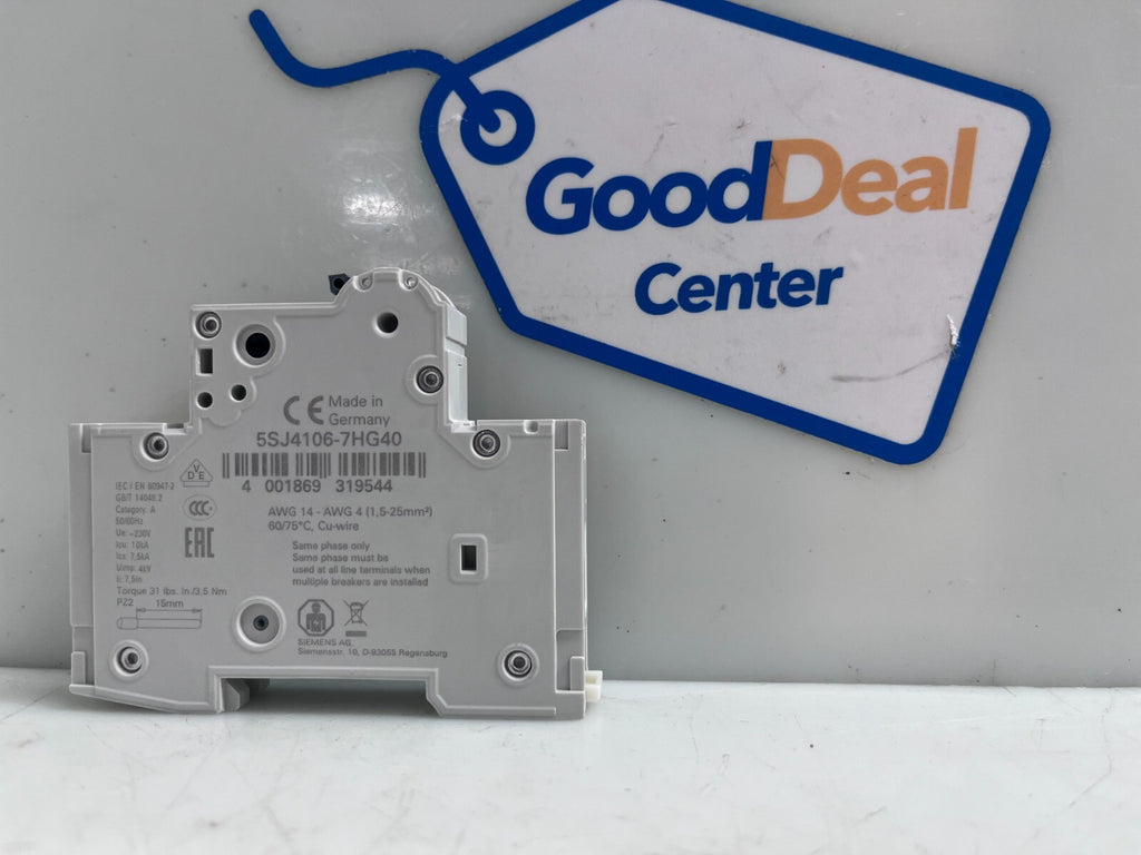 SIEMENS 5SJ4106-7HG40 Circuit Breaker  5SJ41047HG40 (Lot of 3)