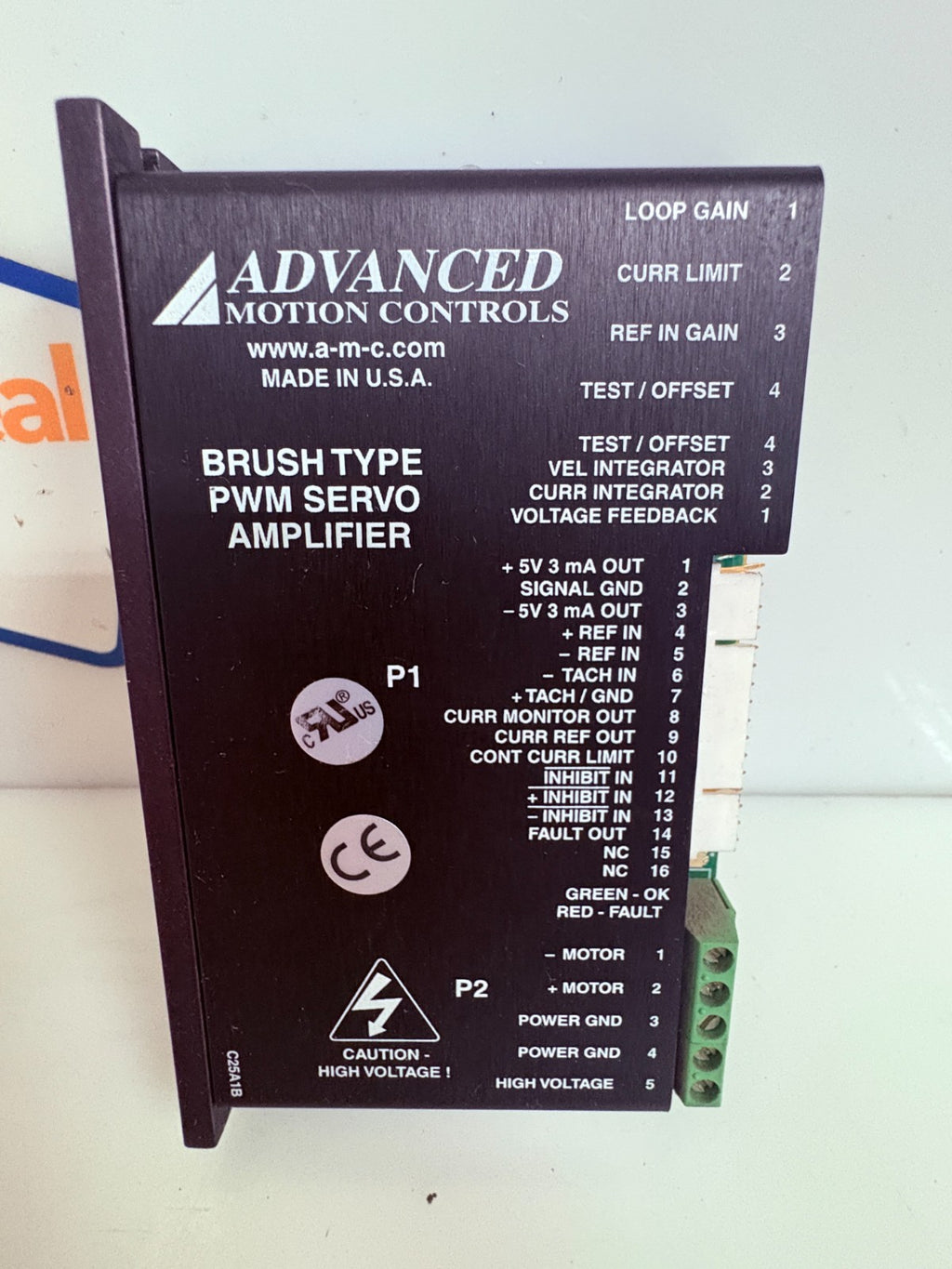 ADVANCED MOTION CONTROLS BRUSH TYPE PWM SERVO AMPLIFIER1