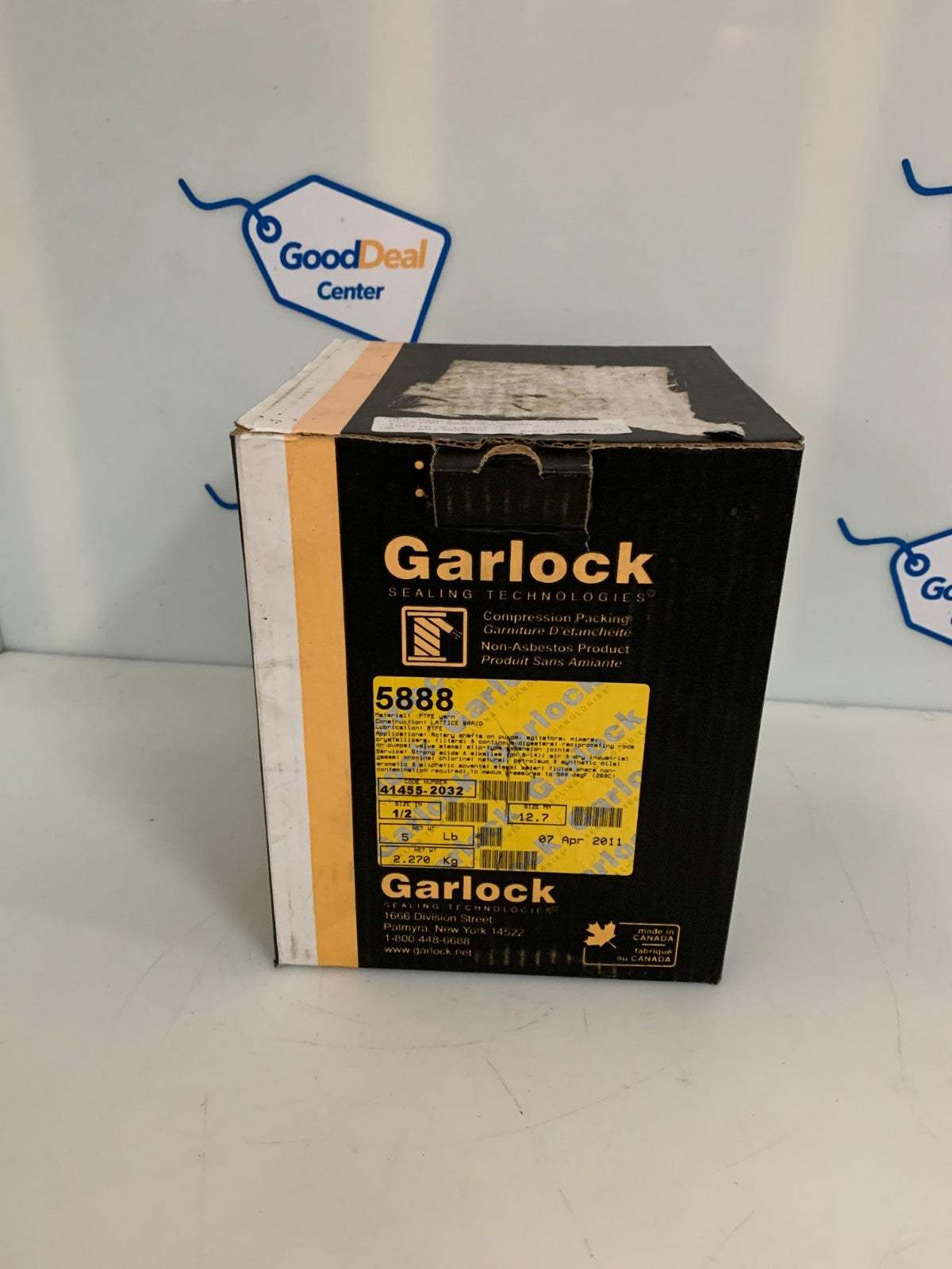 GARLOCK 1/2" 5LBS FLUID SEALING PACKING #5888