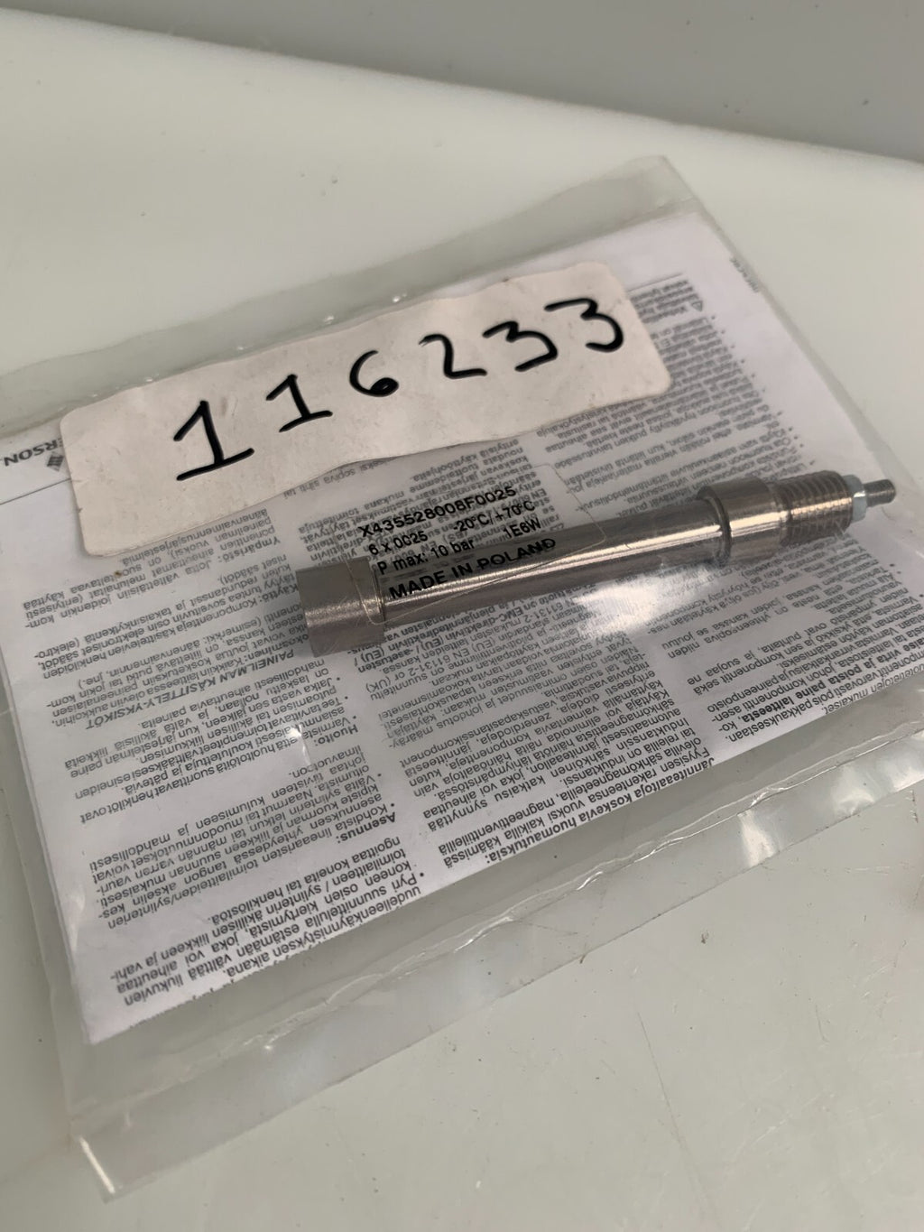 Lot of 2 Emerson Temperature Sensor x435528008F0025 new in bag -20C + 70C