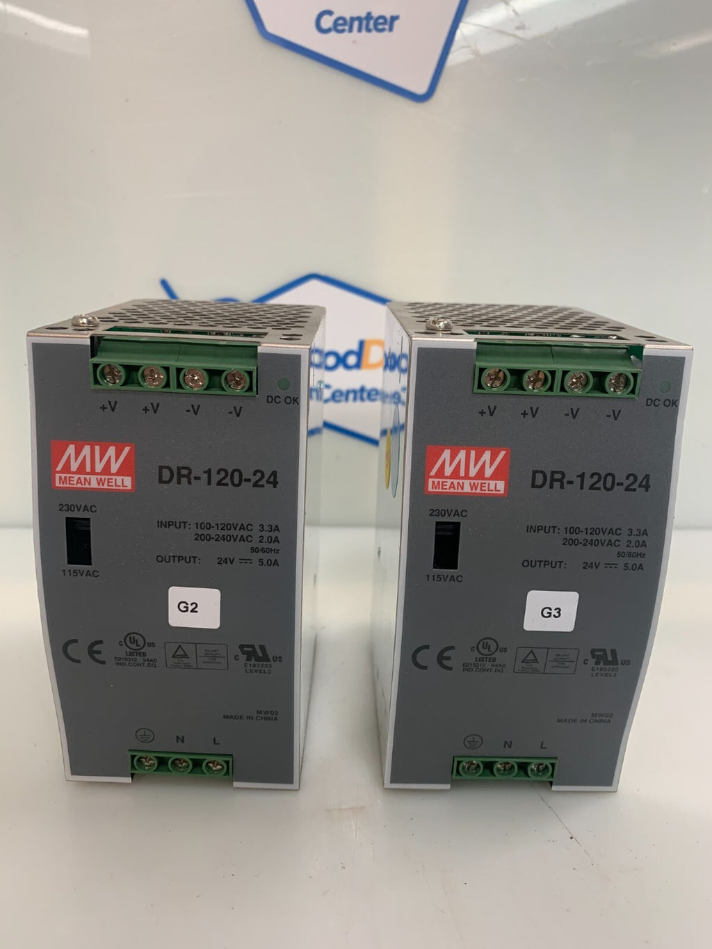 Lot of 2 MW Mean Well Power Supply DR-120-24