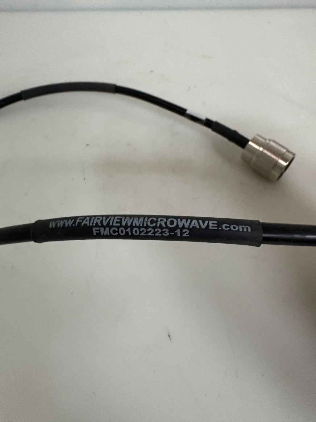 LOT OF 2 FAIRVIEW MICROWAVE COAXIAL CABLE 12" W/2 N TYPE PLUG FMC 0101223-123