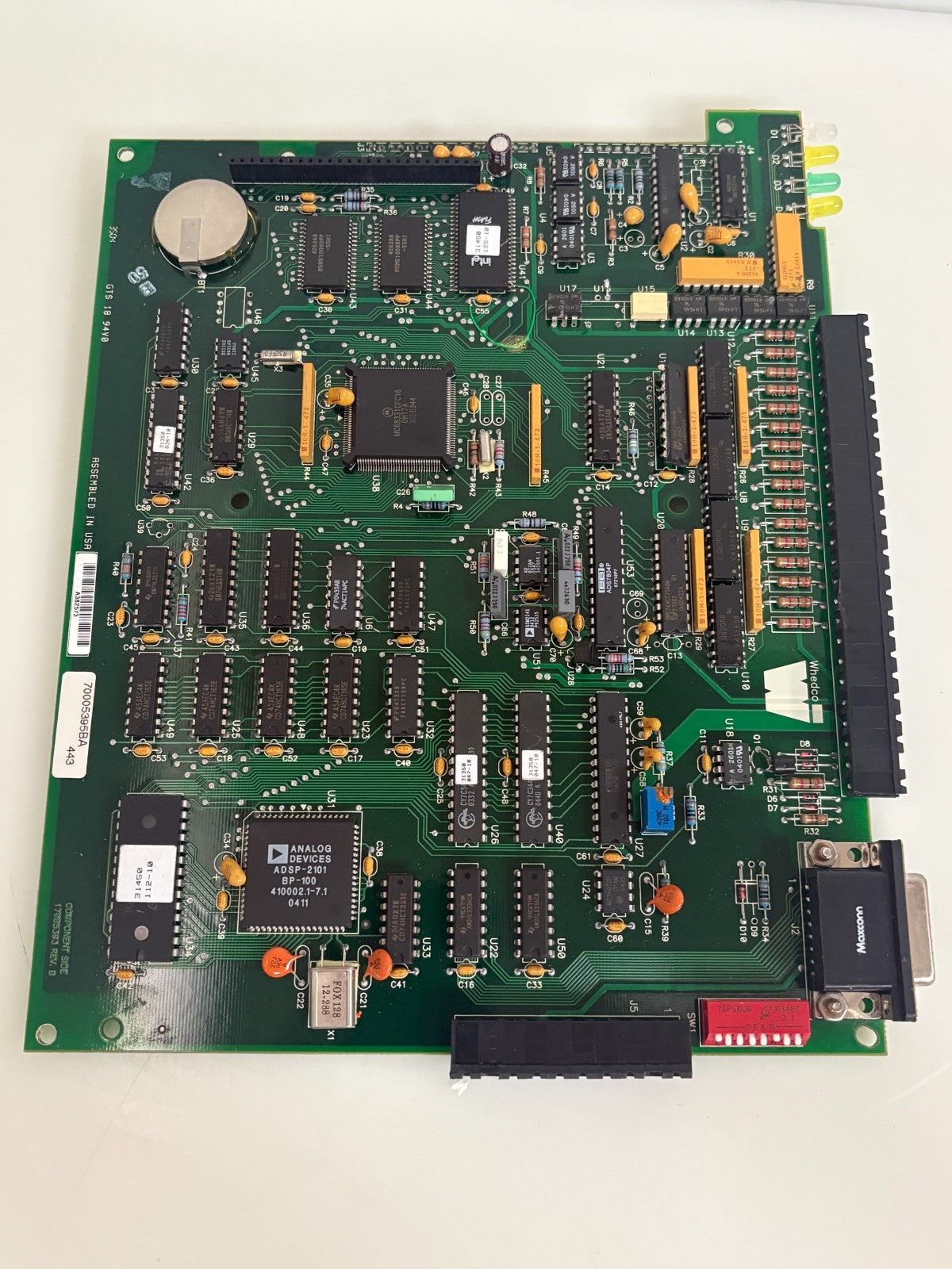 WHEDCO CIRCUIT BOARD 17005393 REVB 70005395 BA 443 1