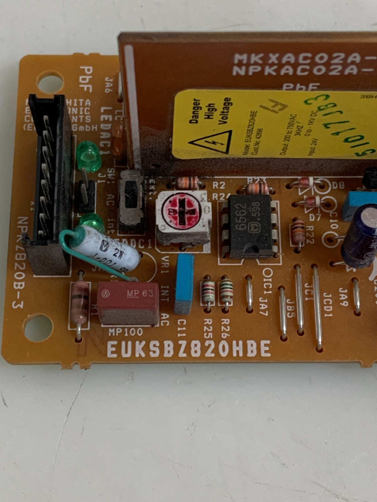 MATSUSHITA ELECTRONIC CIRCUIT BOARD EUKSBZ820 HBE VRD C1