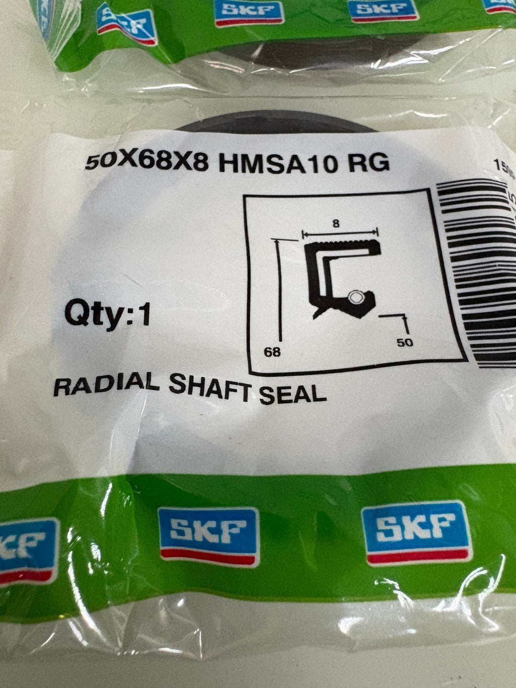 LOT OF 5 SKF RADIAL SHAFT SEAL 50X68X8 #HMSA10 RG