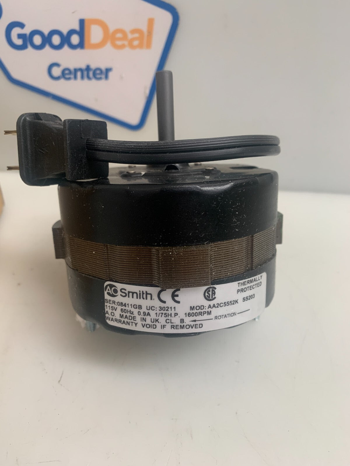 A.O. Smith AA2C5552K SS203 HVAC Motor 1/75HP 115V 1600RPM