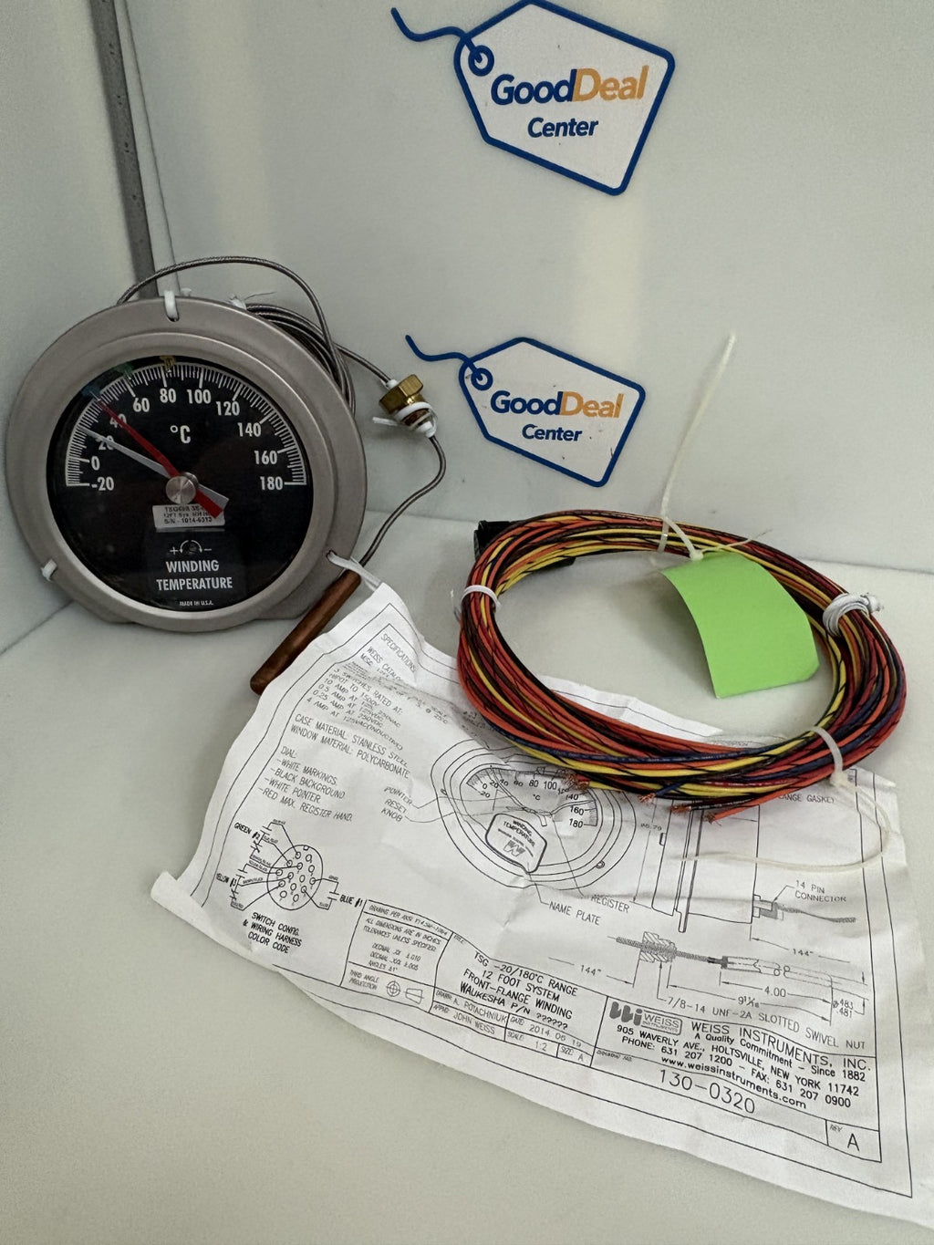 JOHN WEISS WINDING TEMPERATURE GAUGE TSG60S 3S-93 CABLE AND PROBE