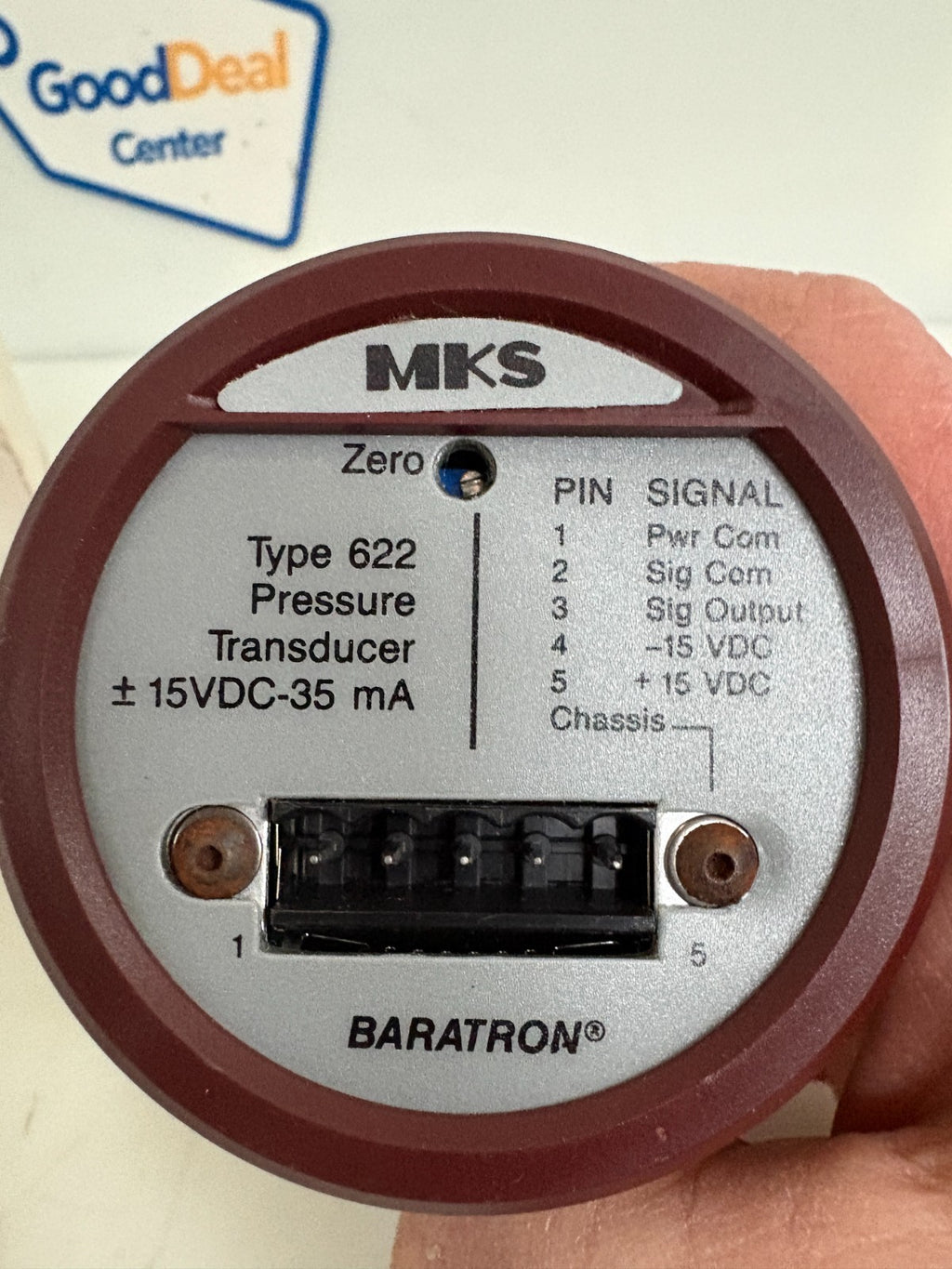 BARATRON MKS PRESSURE TRANSDUCER TYPE 622 200TORR #622A13TD----S