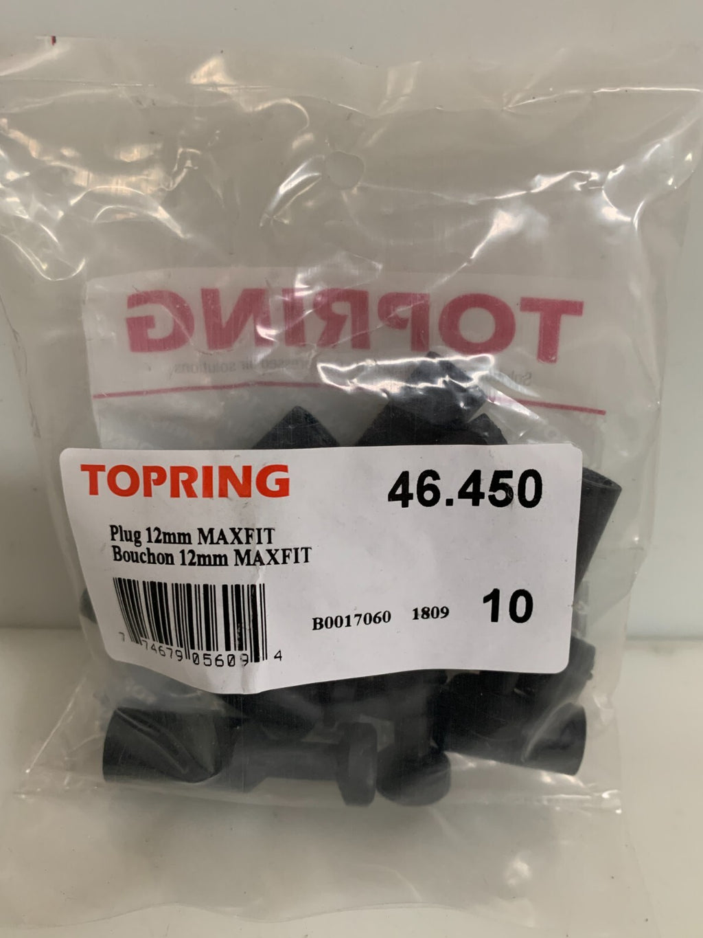 LOT OF 5  TOPRING MAXFIT 12MM PLUG BAG OF 10