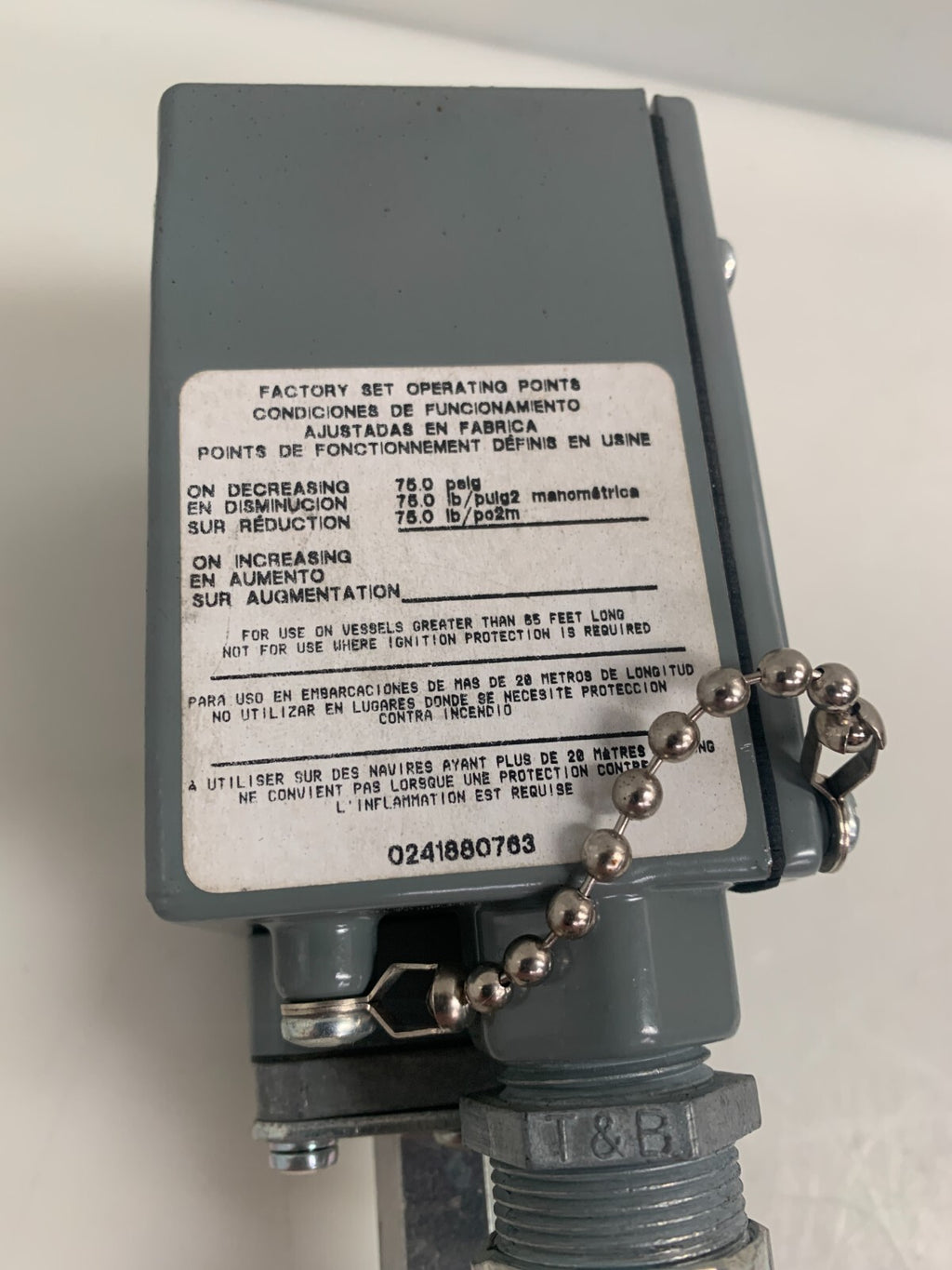 SQUARE D PRESSURE SWITCH GAW-52