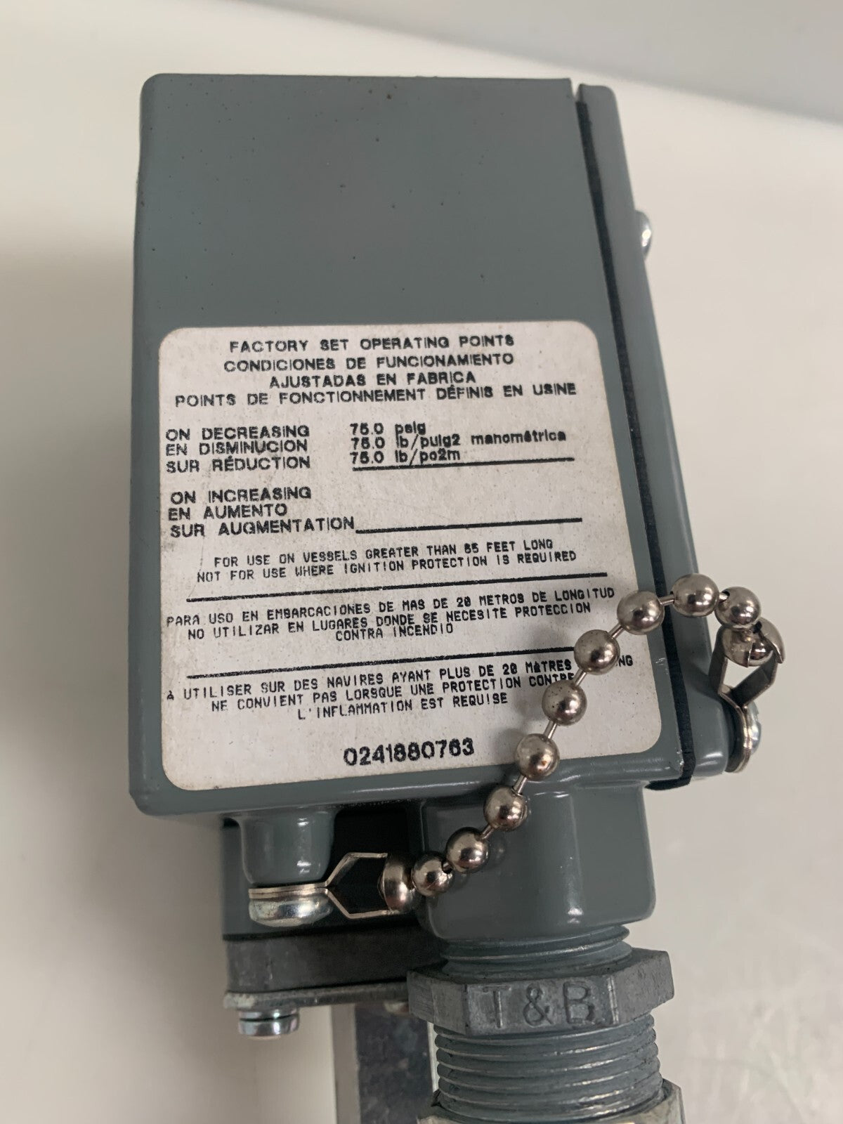 SQUARE D PRESSURE SWITCH GAW-52