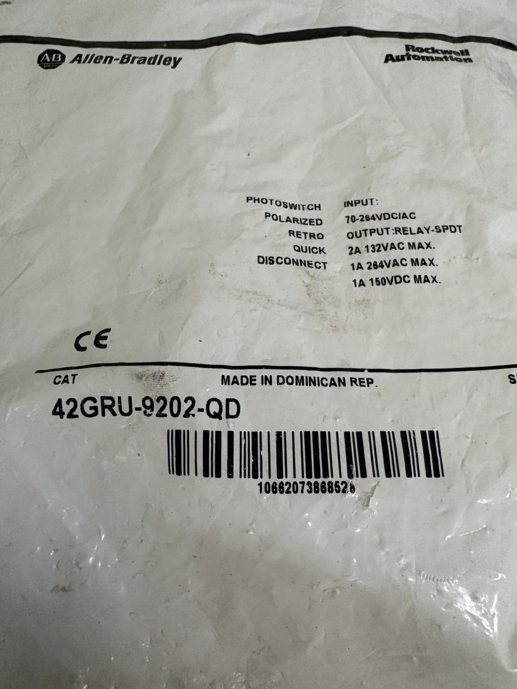 ALLEN BRADLEY PHOTOSWITCH 42GR4-9202-QA SER A3