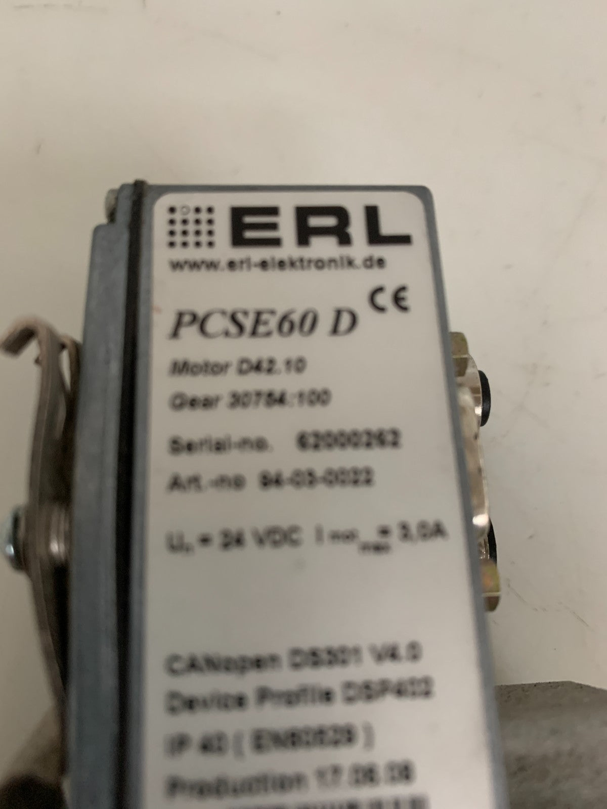 ERL PCSE 60 D MOTOR #94-03-00223
