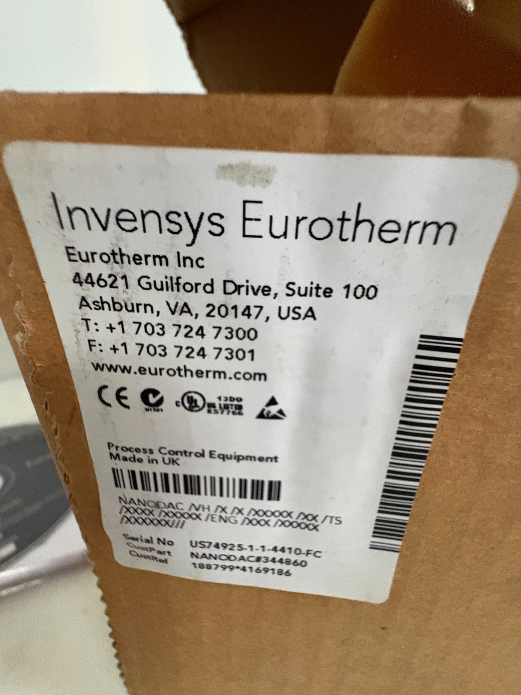 INVENSYS EUROTHERM RECORDER/CONTROLLER NANODAC/VH/X/X