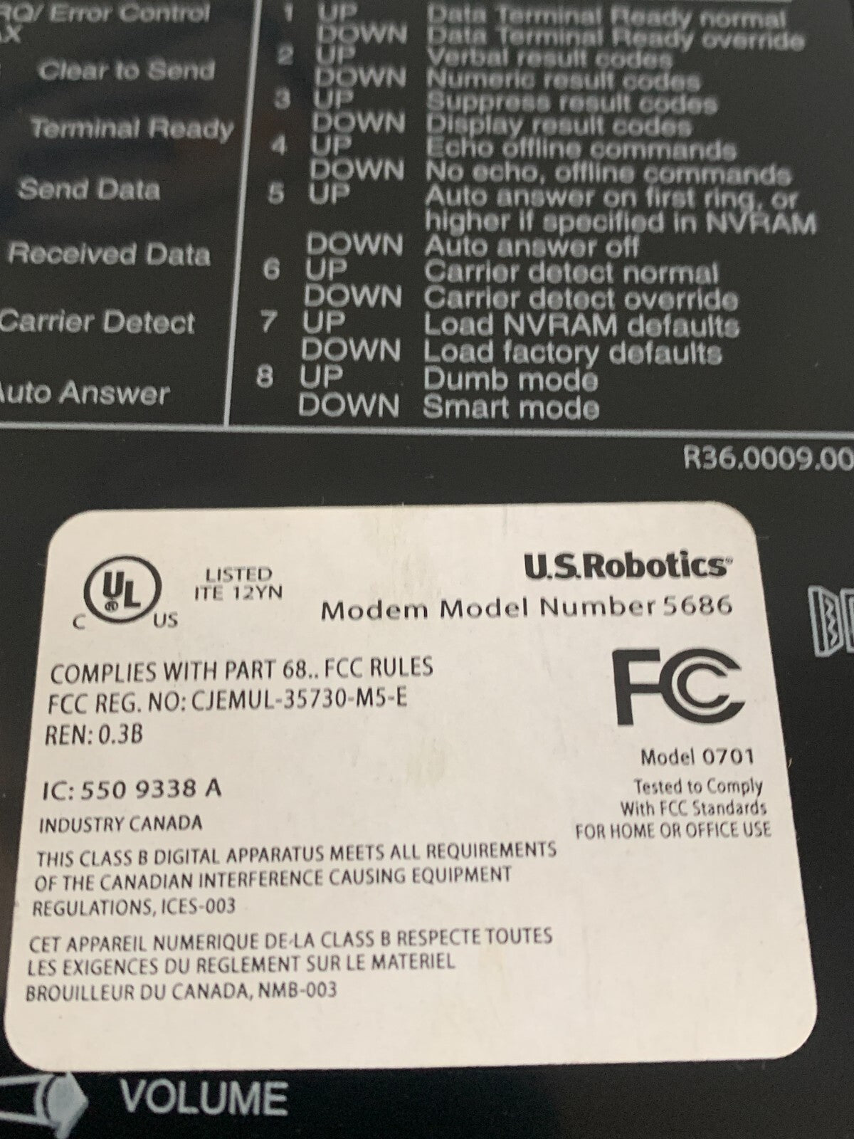 US Robotics V.92 External Modem 5686