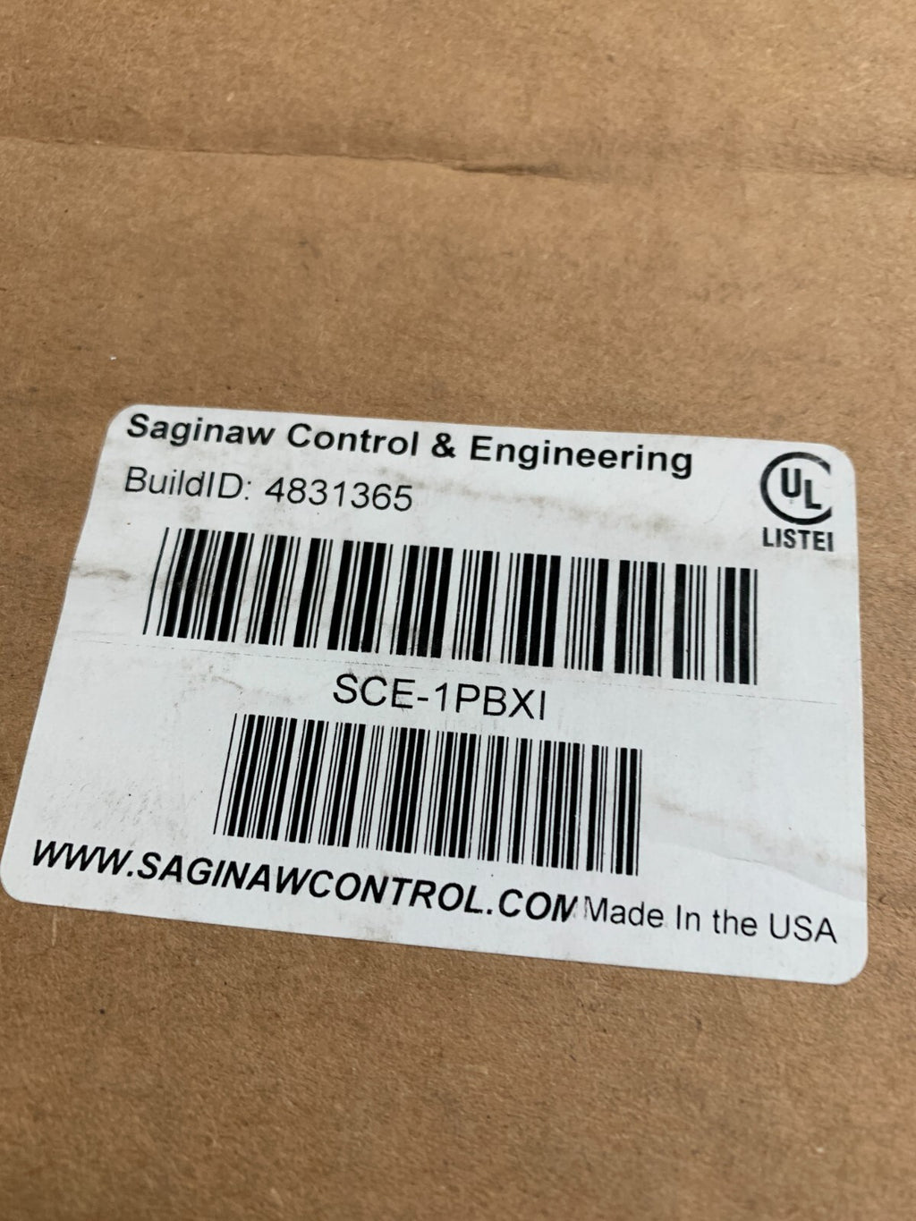 SAGINAW CONTROL PUSH BUTTON ENCLOSURE SCE-1PBXI1