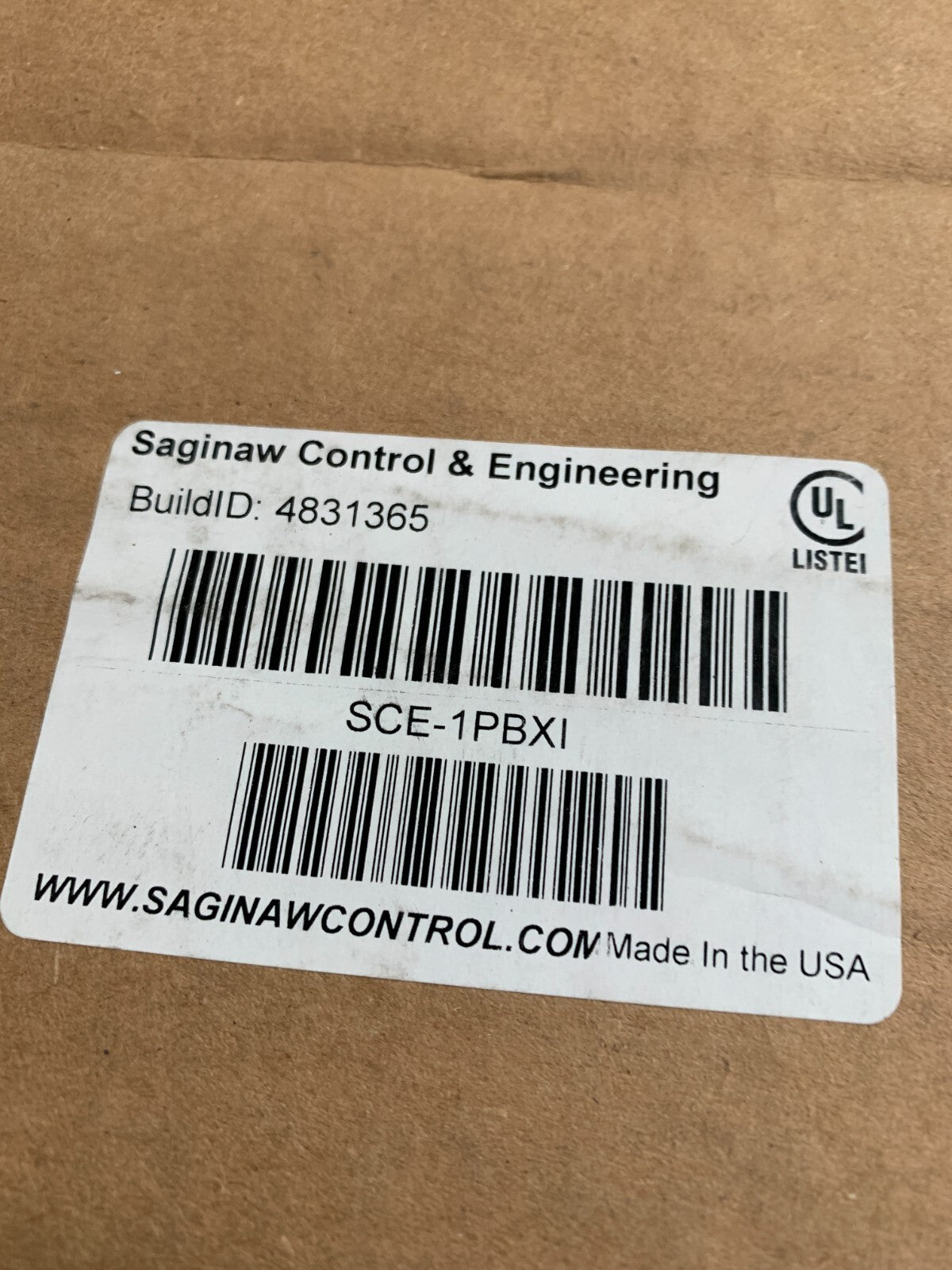 SAGINAW CONTROL PUSH BUTTON ENCLOSURE SCE-1PBXI1