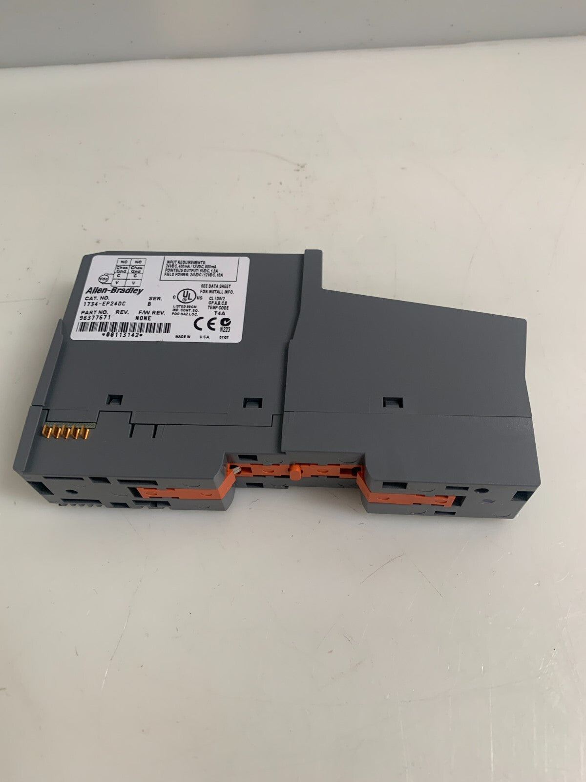 ALLEN BRADLEY POWER SUPPLY 1734-EP24DC SER B W/ 1734-RTB A