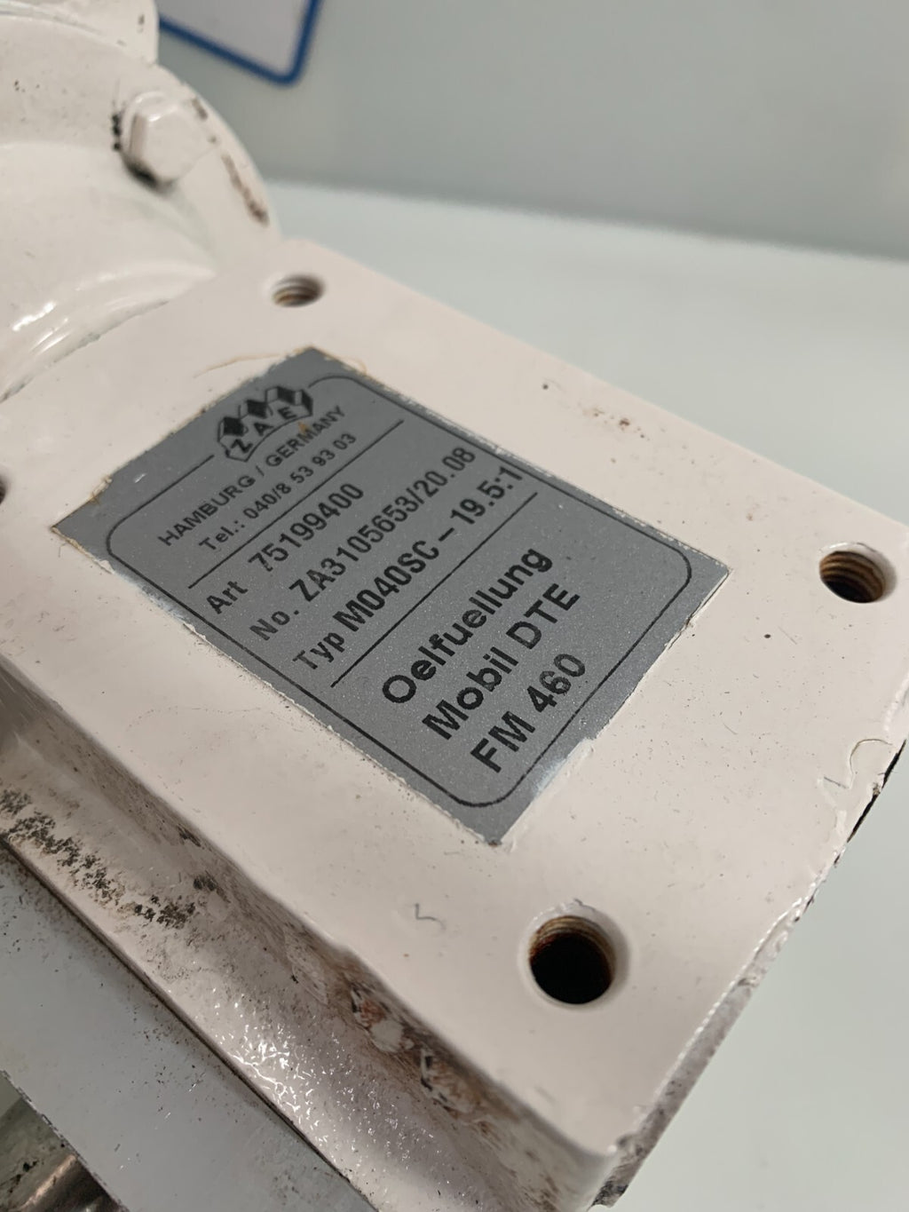 KUEENLE  3-ph-Motor-Nr 411 459160  #39174   W/ZAE Gearbox #751994002