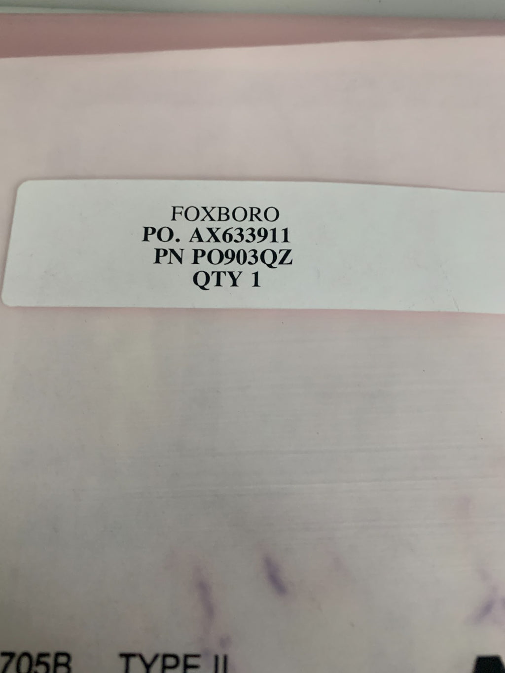 FOXBORO KEYBOARD LETTERING LABEL PO903QZ  MIL-B-81705B CRYSTAL-X1