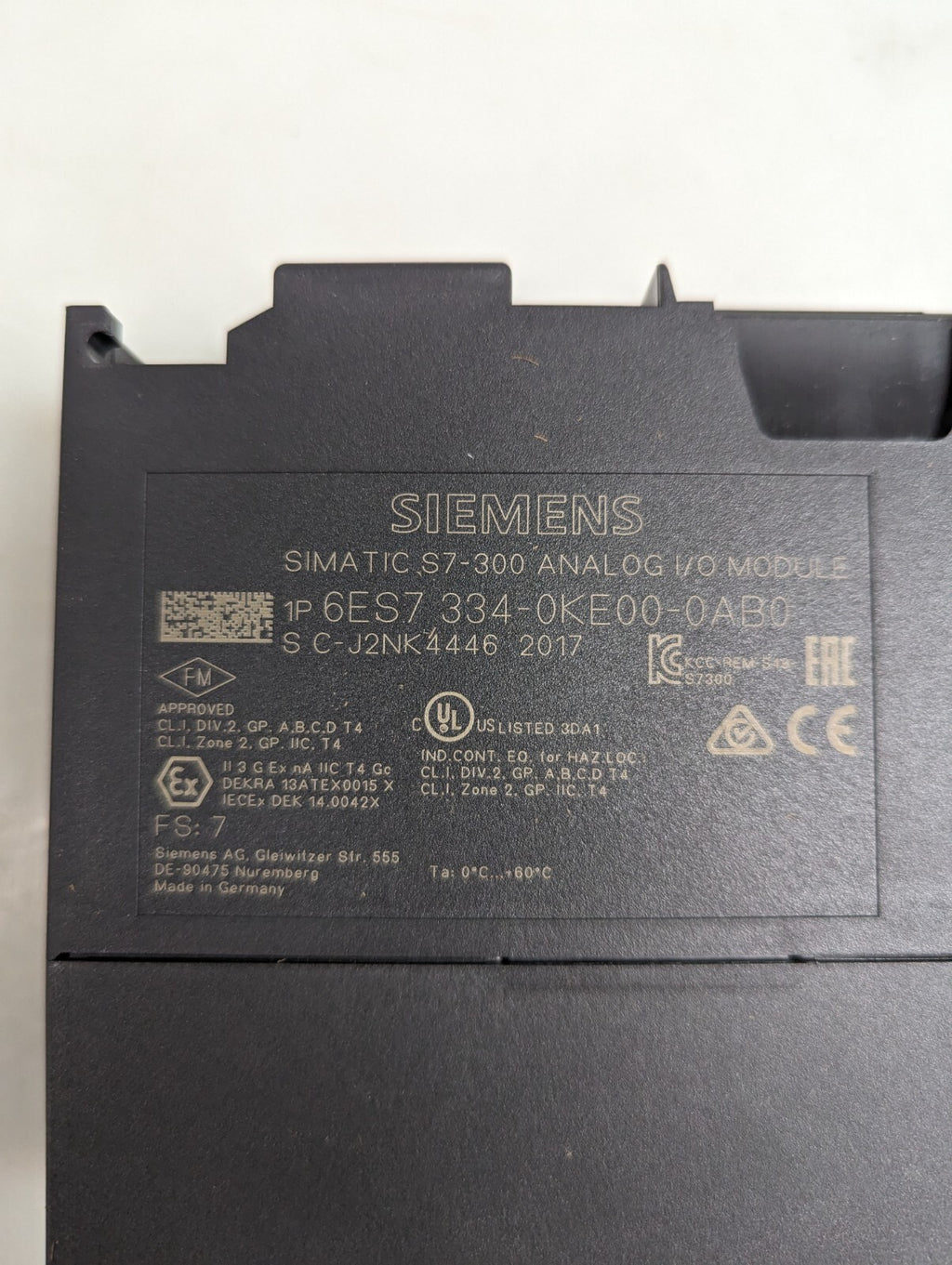 Siemens Simatic S7-300 Analog Module 6ES7 334-0KE00-0AB0
