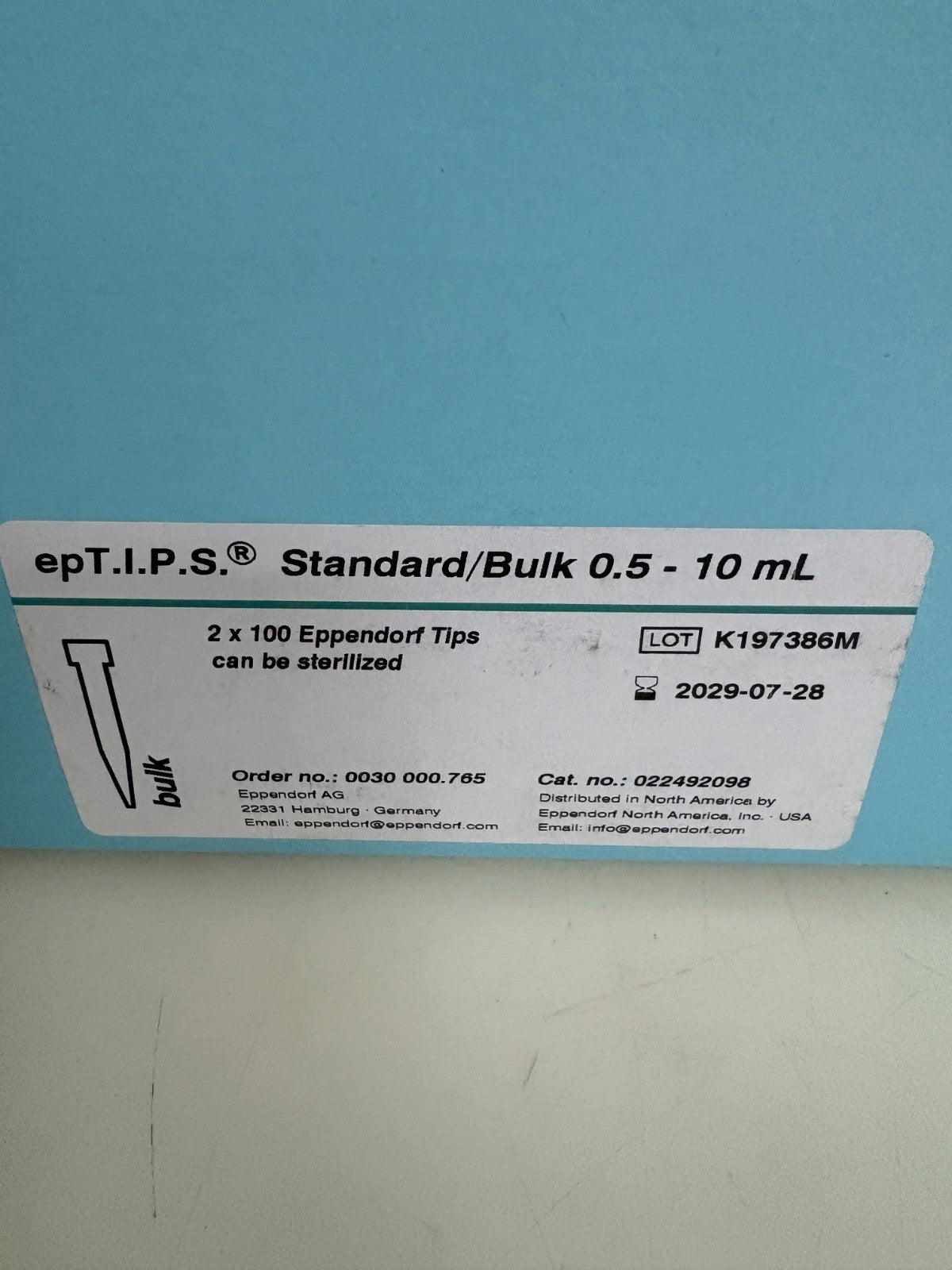 EPPENDORF EP TIPS .25-2.5ML 500/BOX2