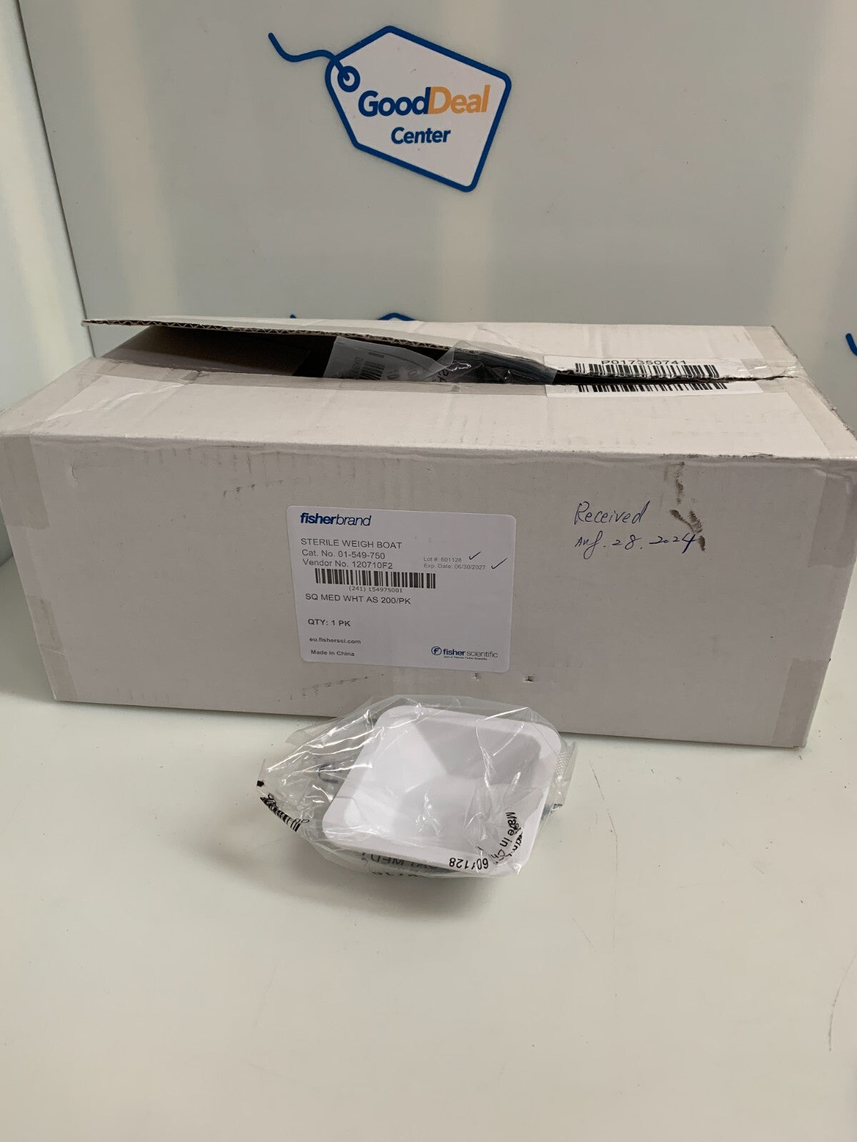 FISHERBRAND STERILE WEIGH BOAT #01-549-750 200/BOX0