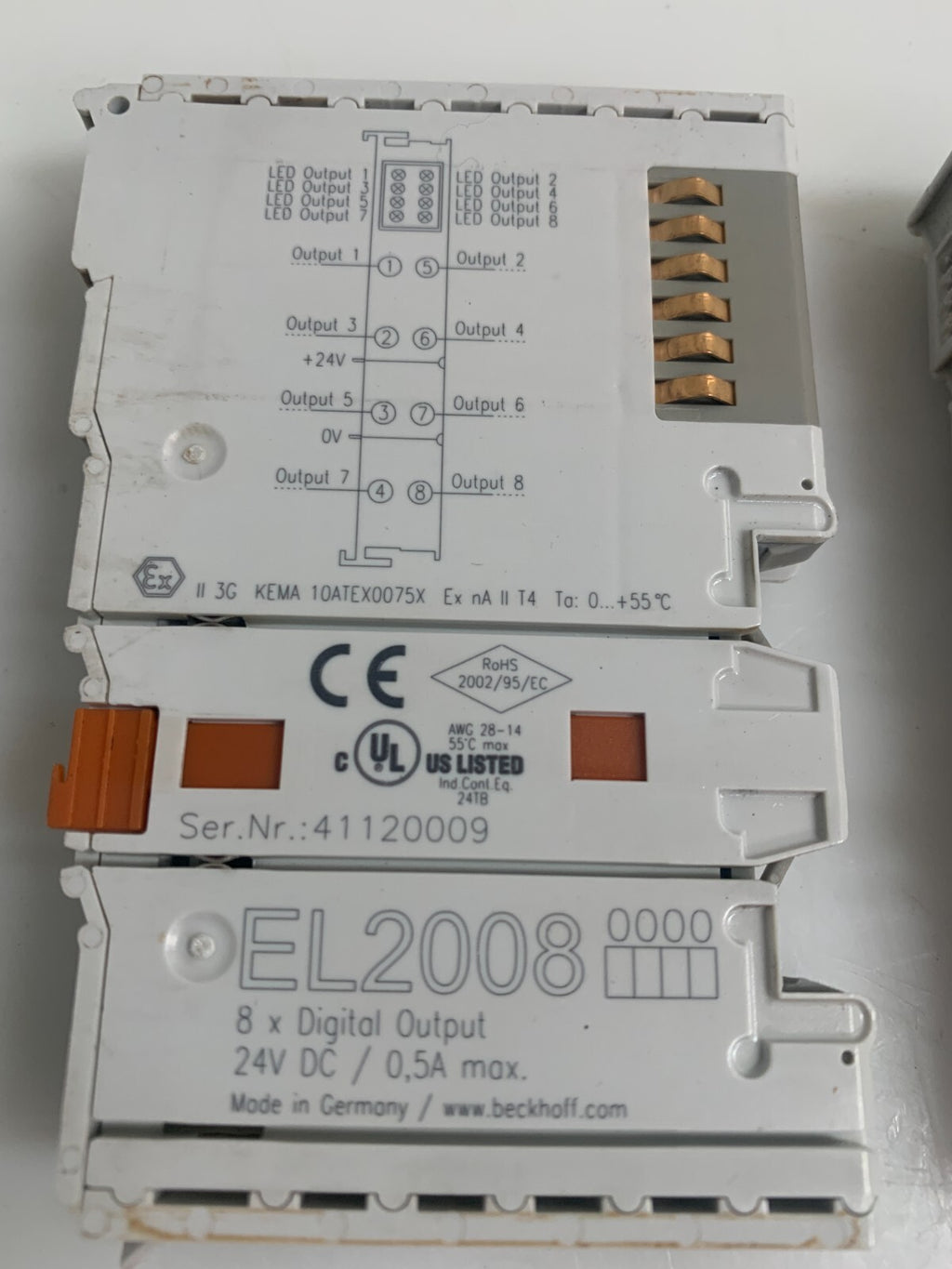 BECKHOFF MIX LOT 2X EL1008 DIGITAL INPUT  1X EL2008 DIGITAL OUTPUT2