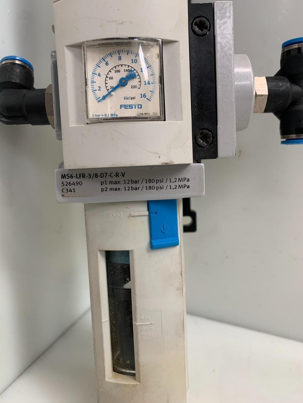 Festo MS6-LFR-3/8-D7-C-R-V 526490 Pneumatic Regulator