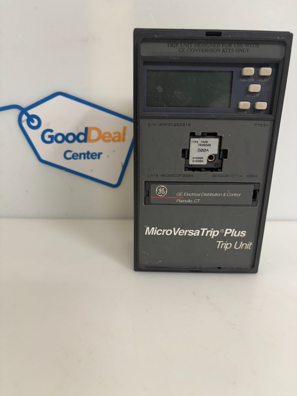 GENERAL ELECTRIC MICRO VERSATRIP PLUS TRIP UNIT AK025C3F0604