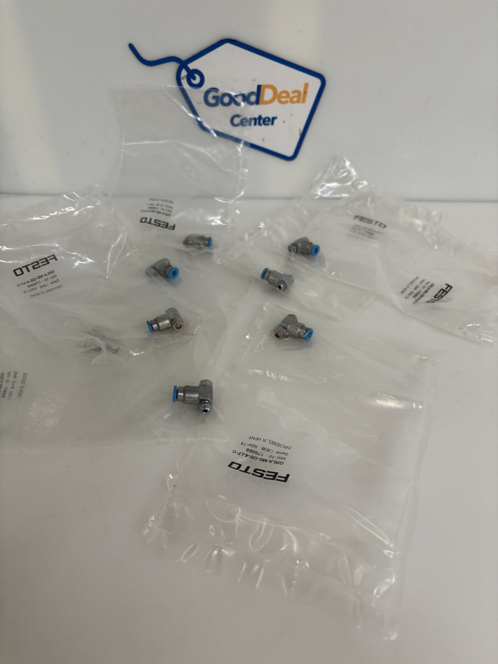 LOT OF 7 FESTO THROTTLE VALVE GRLA-M5-QS-4-LF-C 175056