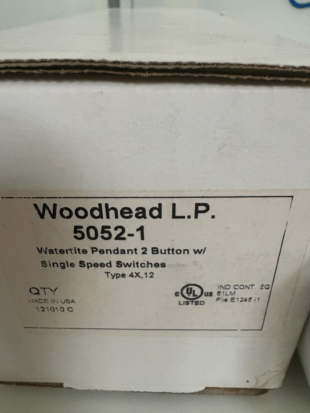 WOODHEAD 2 BUTTON WATERTITE PENDANT SPEED SWITCHES 5052-13