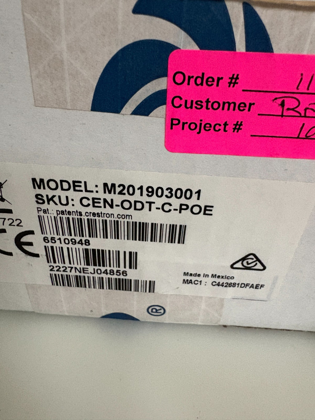 CRESTRON OCCUPANCY SENSOR M201903001 CEN-0DT-C-P0E