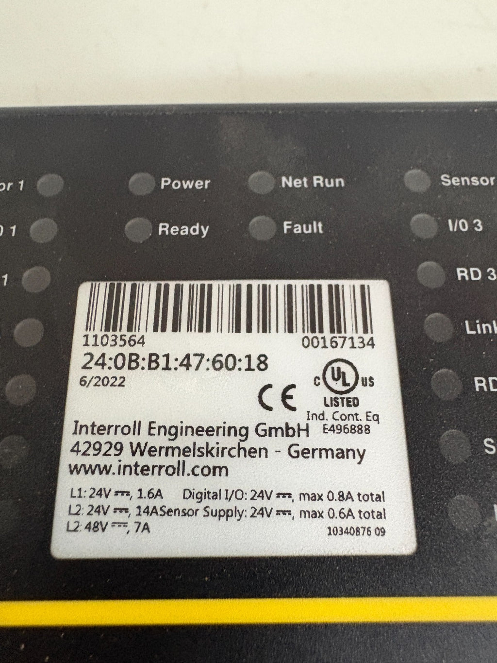 INTEROLL MULTICONTROL BUS INTERFACE 110 3564 24:QB:B1:47:60:182