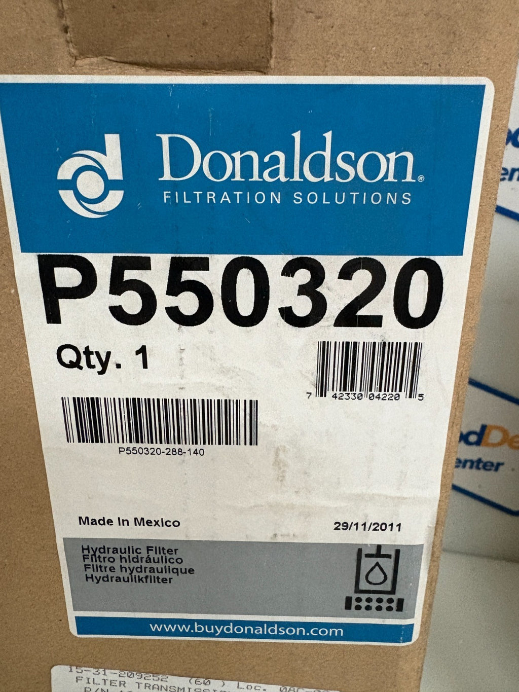 DONALDSON HYDRAULIC FILTER P5503202