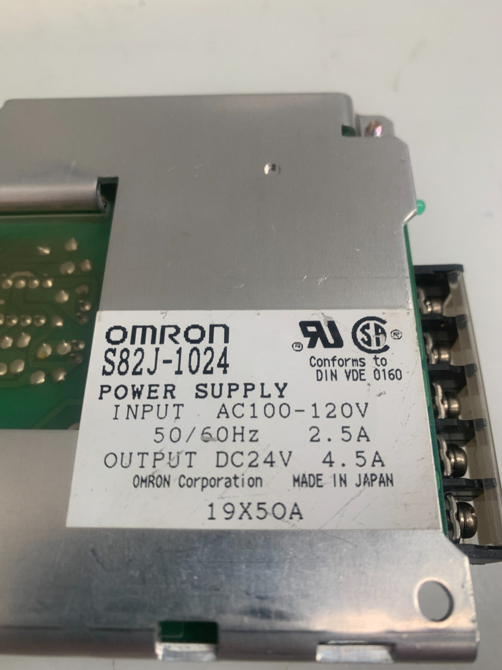 OMRON Power Supply S82J-1024  (Used - Good Condition)