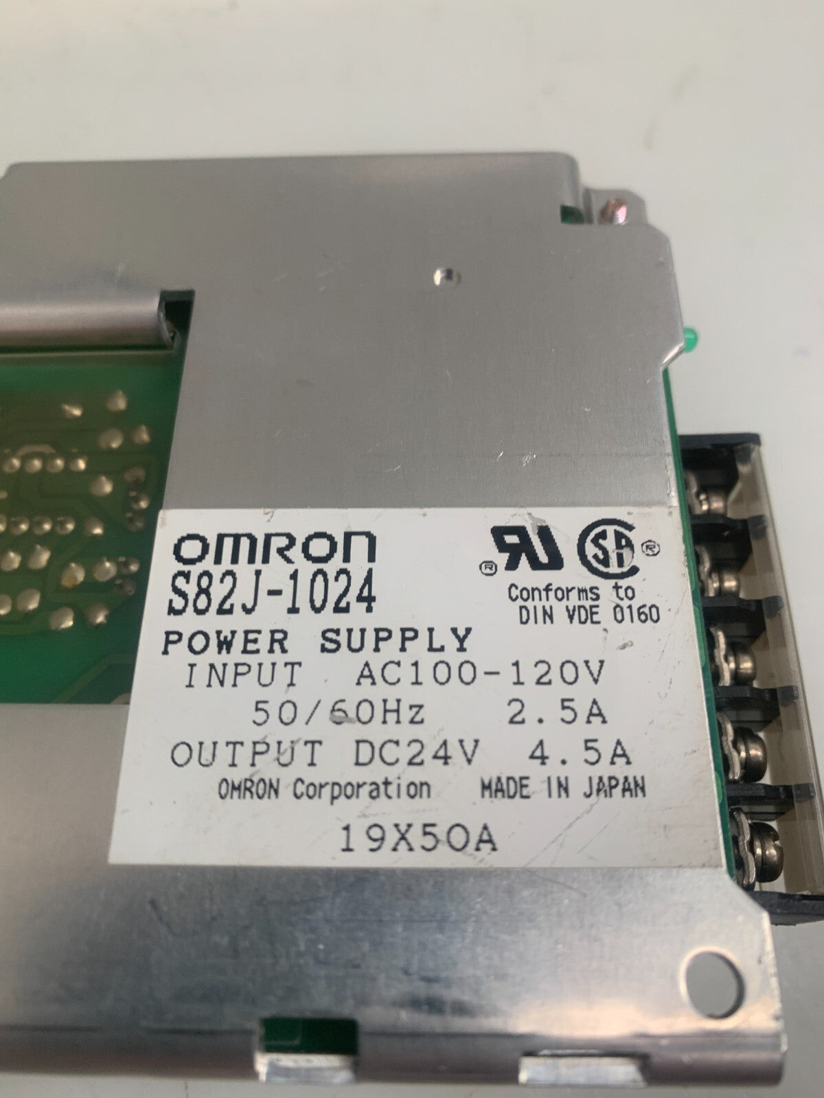 OMRON Power Supply S82J-1024  (Used - Good Condition)