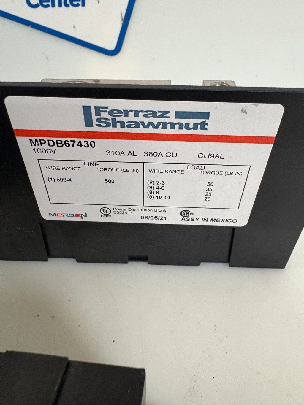 LOT OF 7 FERRAZ SHAWMUT DISTRIBUTION TERMINAL BLOCK