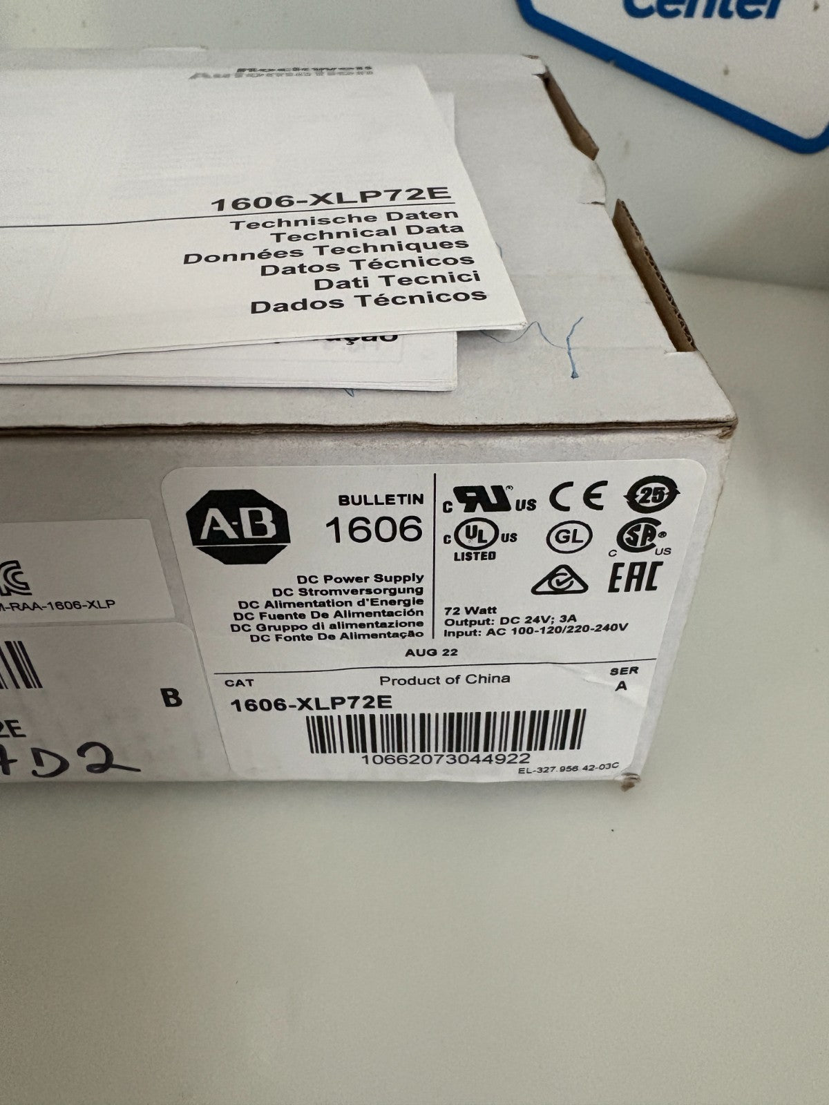 ALLEN BRADLEY POWER SUPPLY 1606-XLP72E A